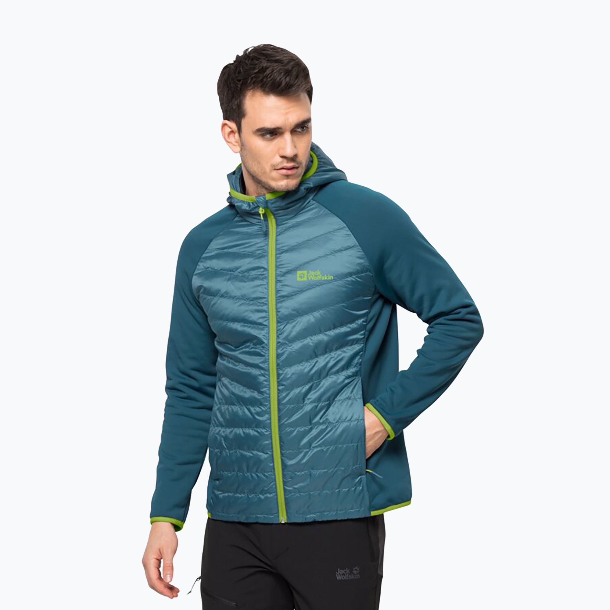 Kurtka hybrydowa męska Jack Wolfskin Routeburn Pro Hybrid blue daze 