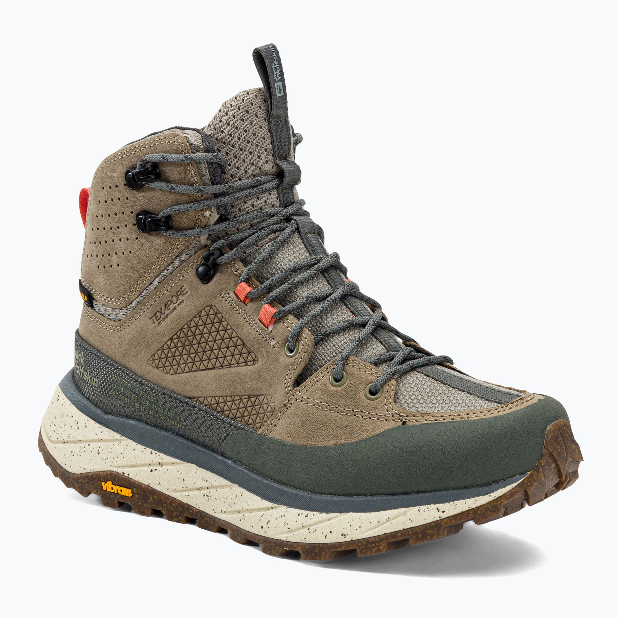 Buty trekkingowe damskie Jack Wolfskin Terraquest Texapore Mid misty green 