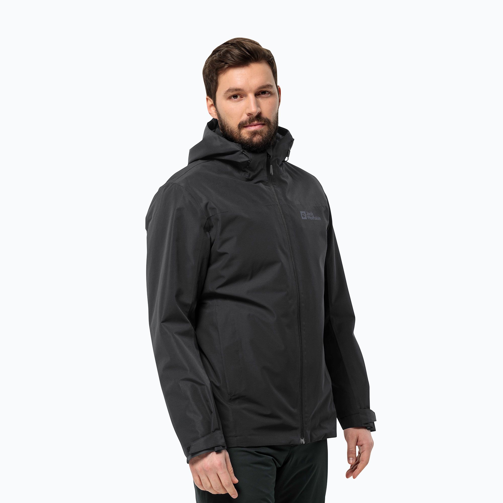 Kurtka 3w1 męska Jack Wolfskin Taubenberg 3In1 black 6001 