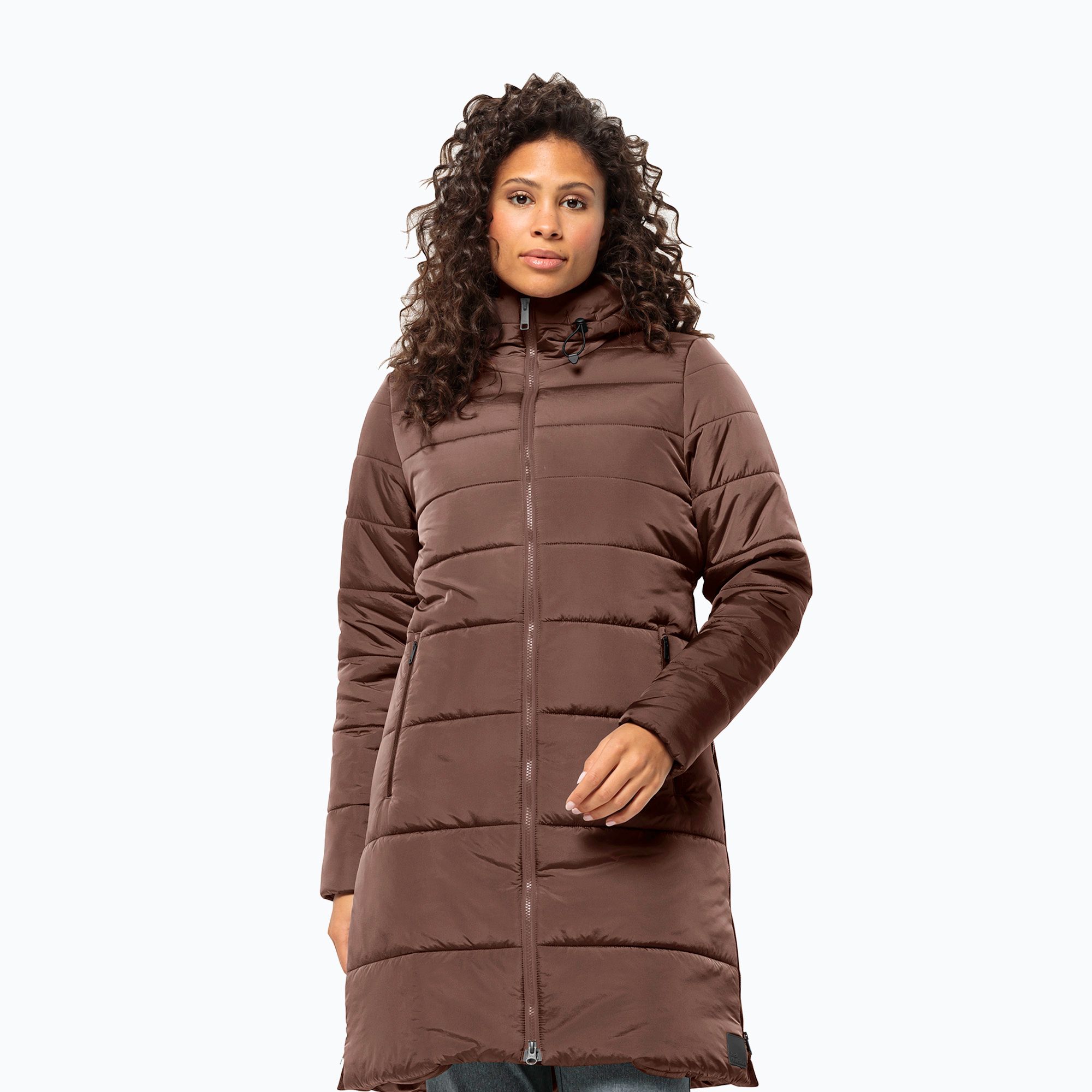 Płaszcz puchowy damski Jack Wolfskin Eisbach wild ginger 