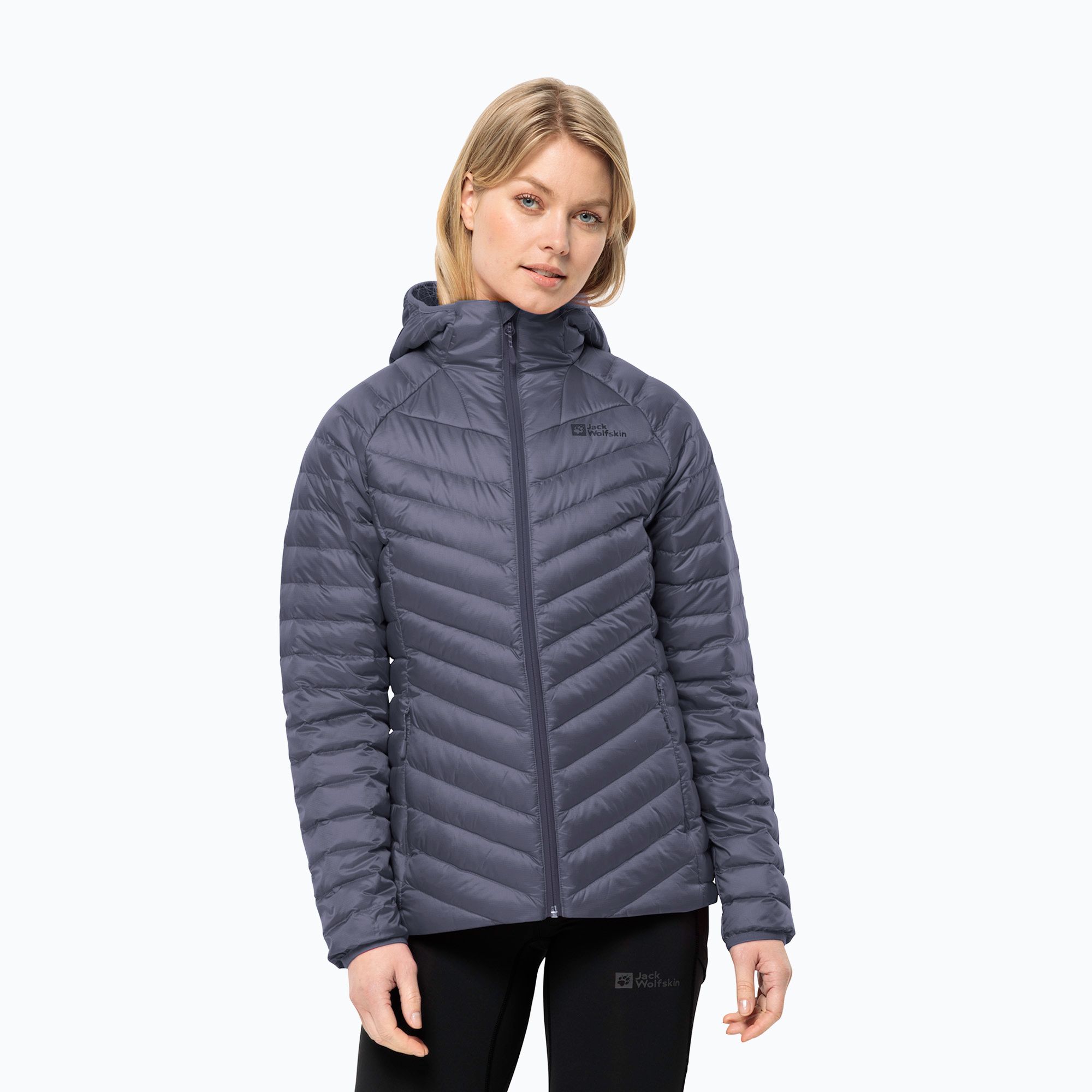 Kurtka puchowa damska Jack Wolfskin Passamani Down Hoody dolphin 