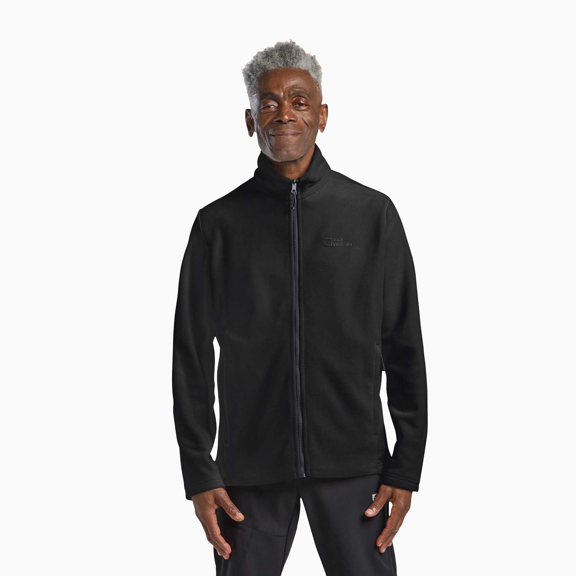 Bluza polarowa męska Jack Wolfskin Winterstein Fz black 