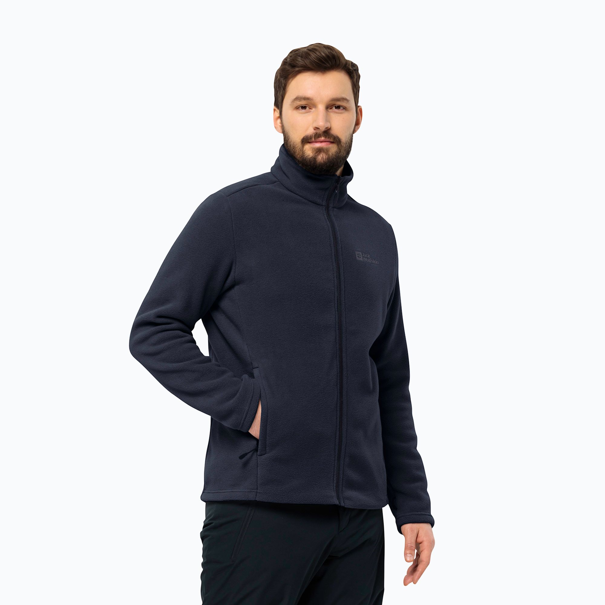 Bluza polarowa męska Jack Wolfskin Winterstein Fz night blue 