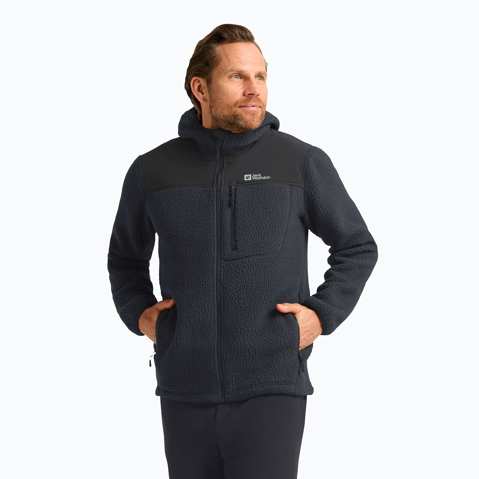 Bluza polarowa męska Jack Wolfskin Kammweg Pile Fz phantom 