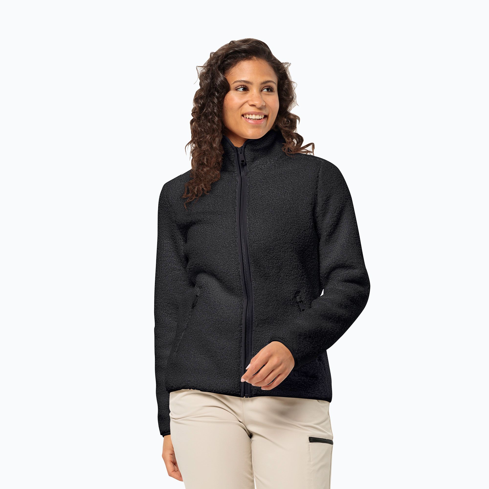 Bluza polarowa damska Jack Wolfskin High Curl black 