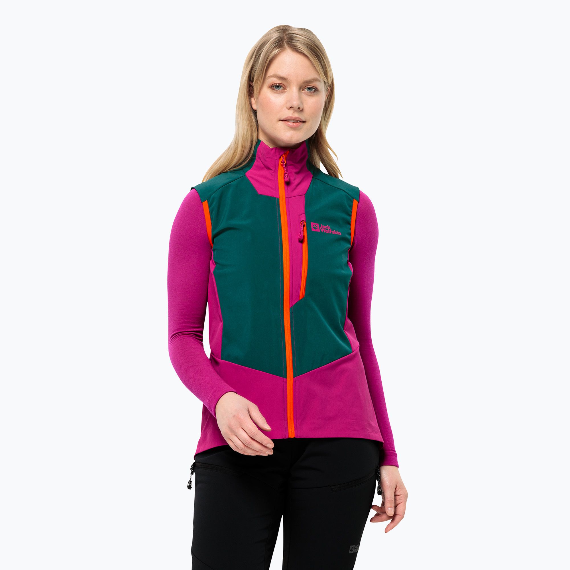 Bezrękawnik turystyczny damski Jack Wolfskin Alpspitze sea green 