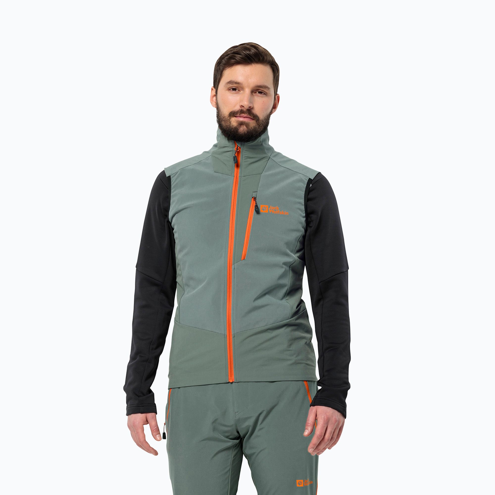 Bezrękawnik turystyczny męski Jack Wolfskin Alpspitze hedge green 