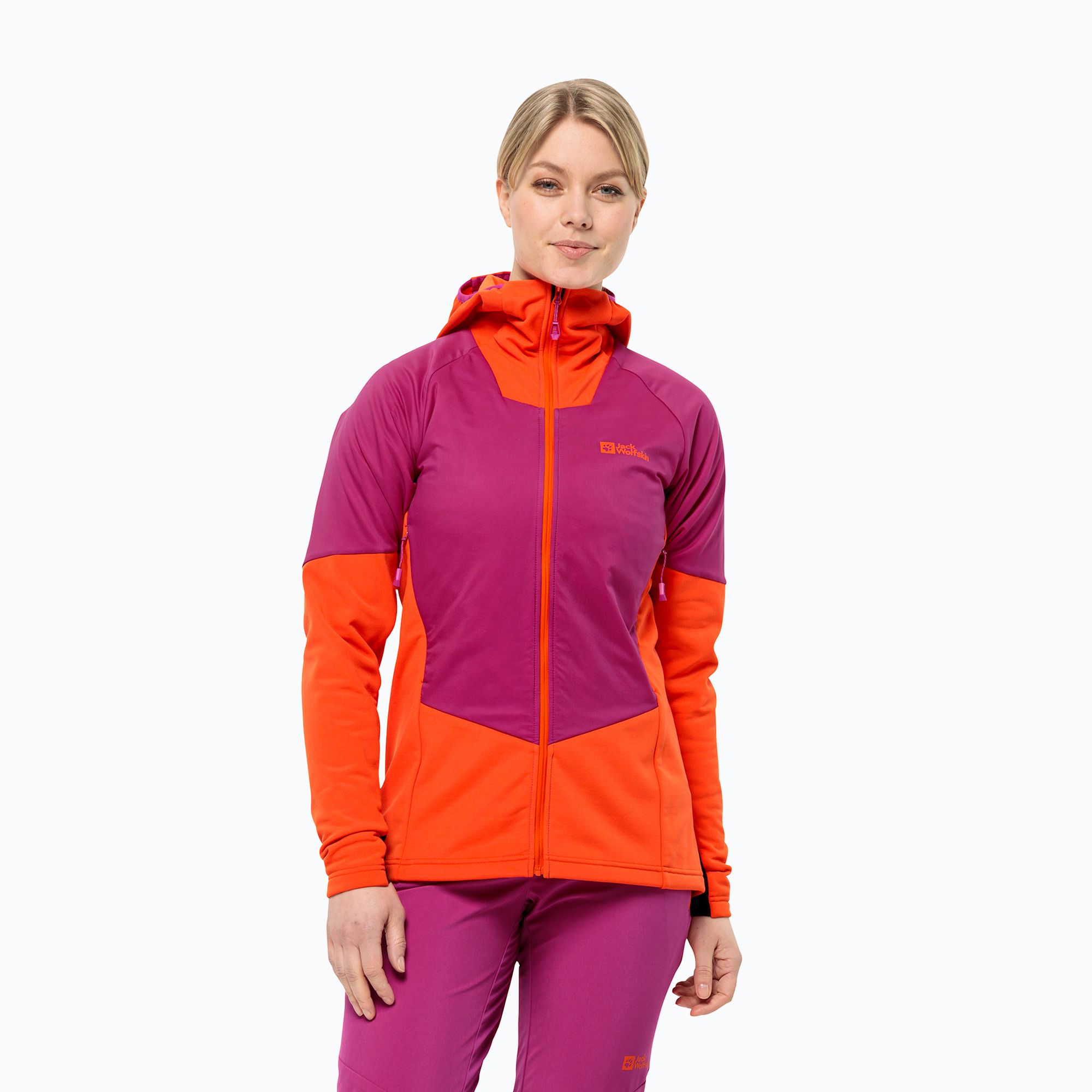 Kurtka przeciwdeszczowa damska Jack Wolfskin Alpspitze Ins Hybrid new magenta 