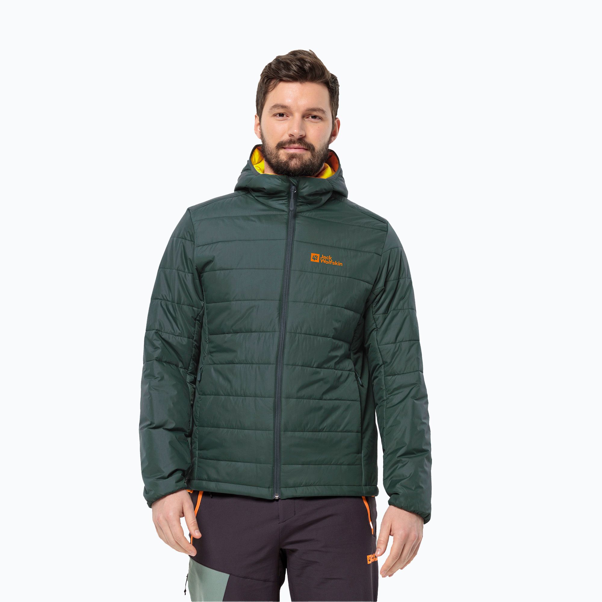 Kurtka męska Jack Wolfskin Lapawa Ins Hoody black olive 
