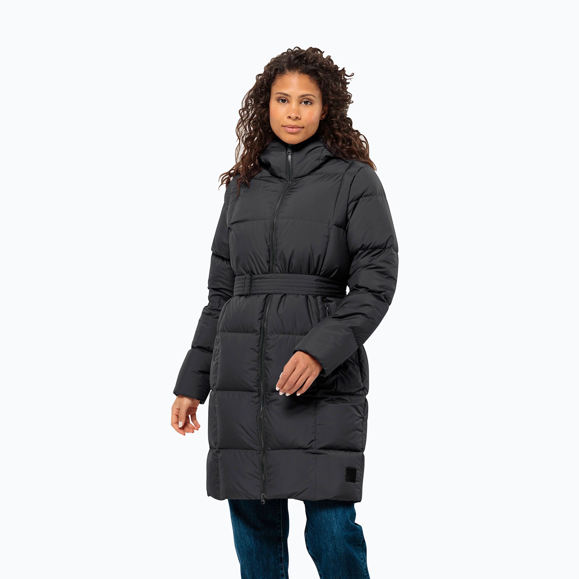 Płaszcz puchowy damski Jack Wolfskin Frozen Lake black 