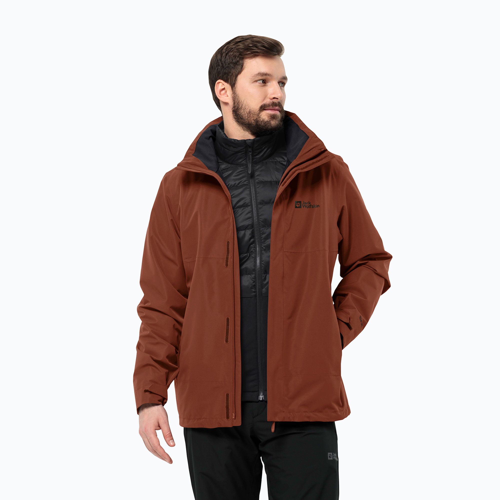 Kurtka 3w1 męska Jack Wolfskin Feldberg Luntal 3in1 carmine 