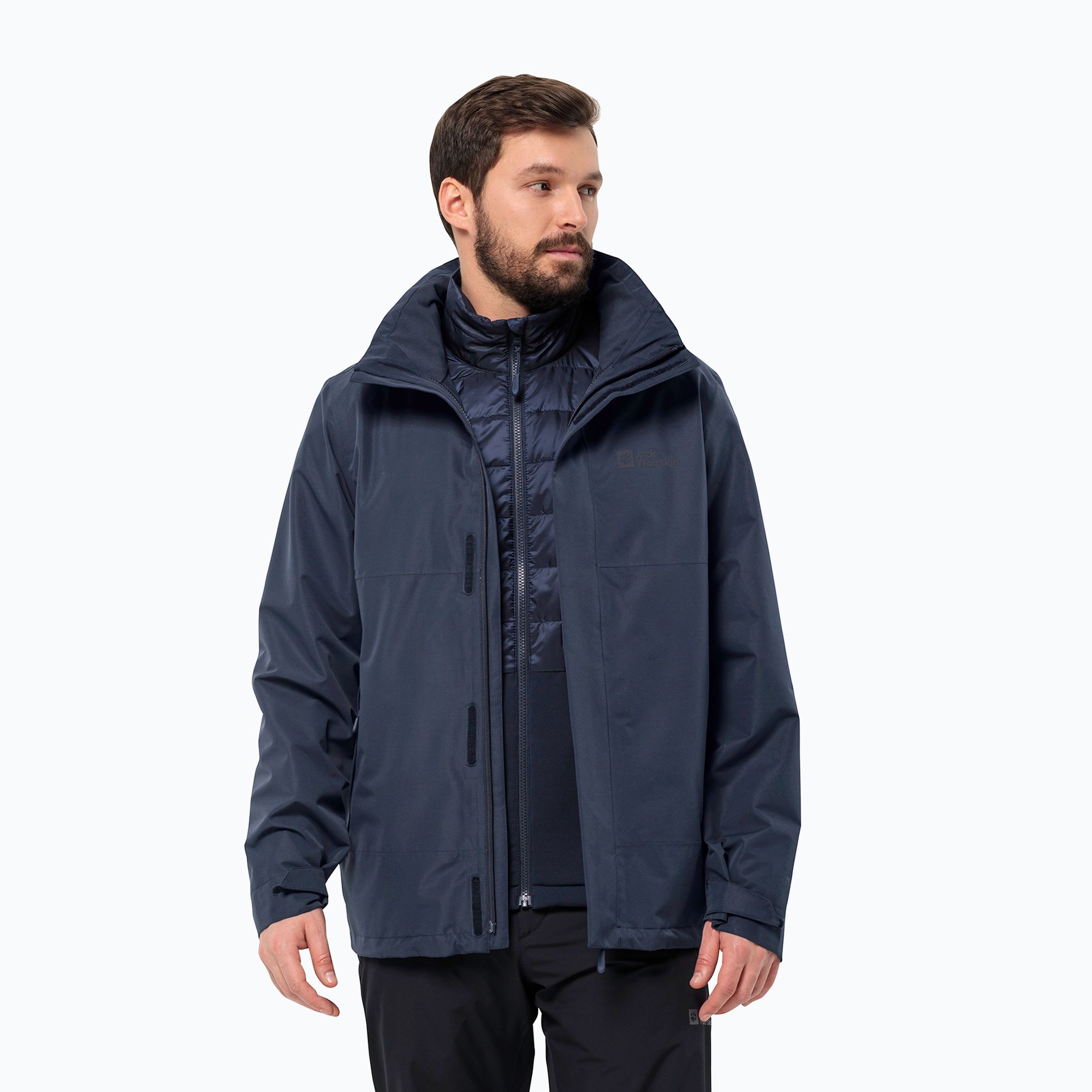 Kurtka 3w1 męska Jack Wolfskin Feldberg Luntal 3in1 night blue 
