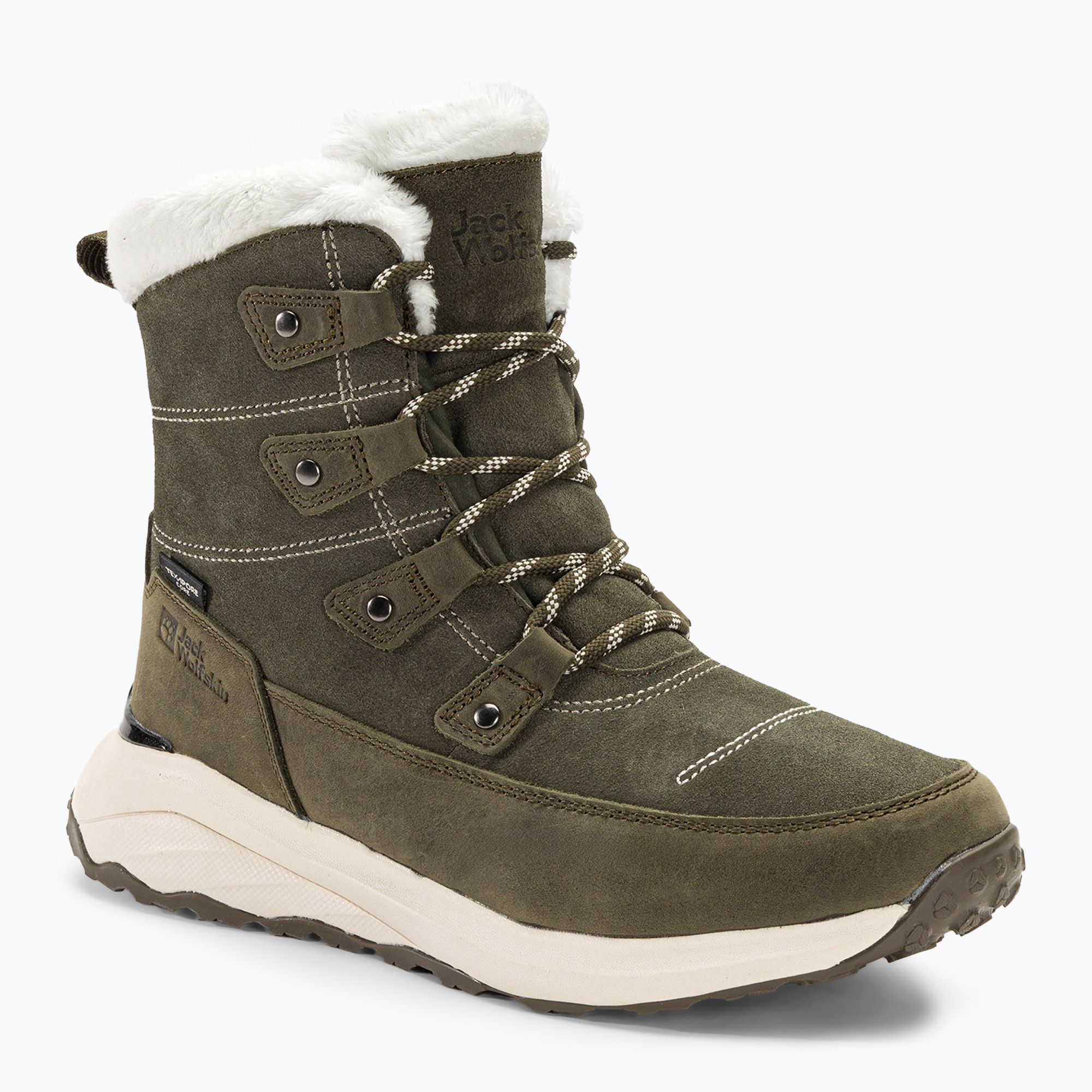 Śniegowce damskie Jack Wolfskin Dromoventure Texapore High island moss 