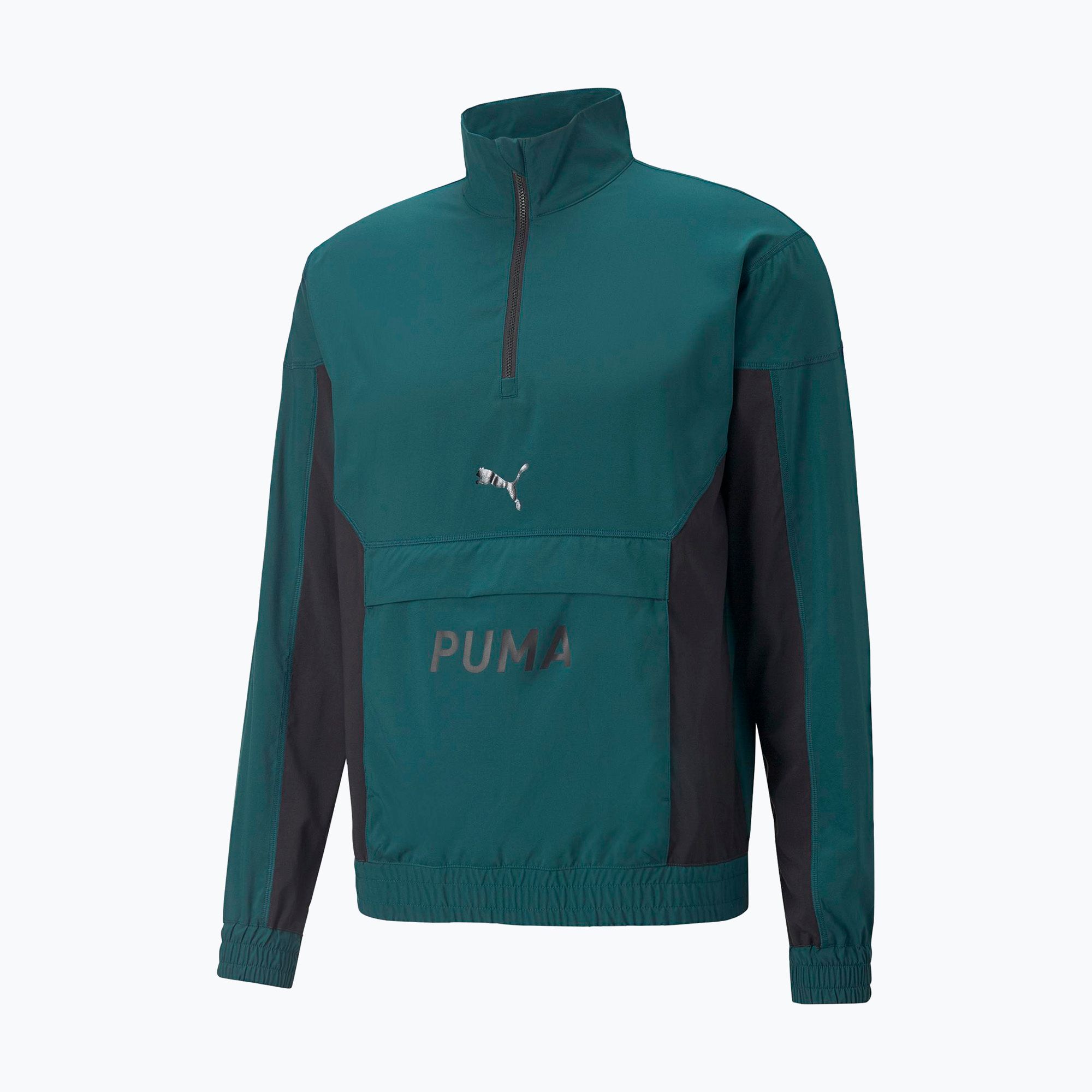 Kurtka męska PUMA Fit Woven 1/2 ZIP varsity green 