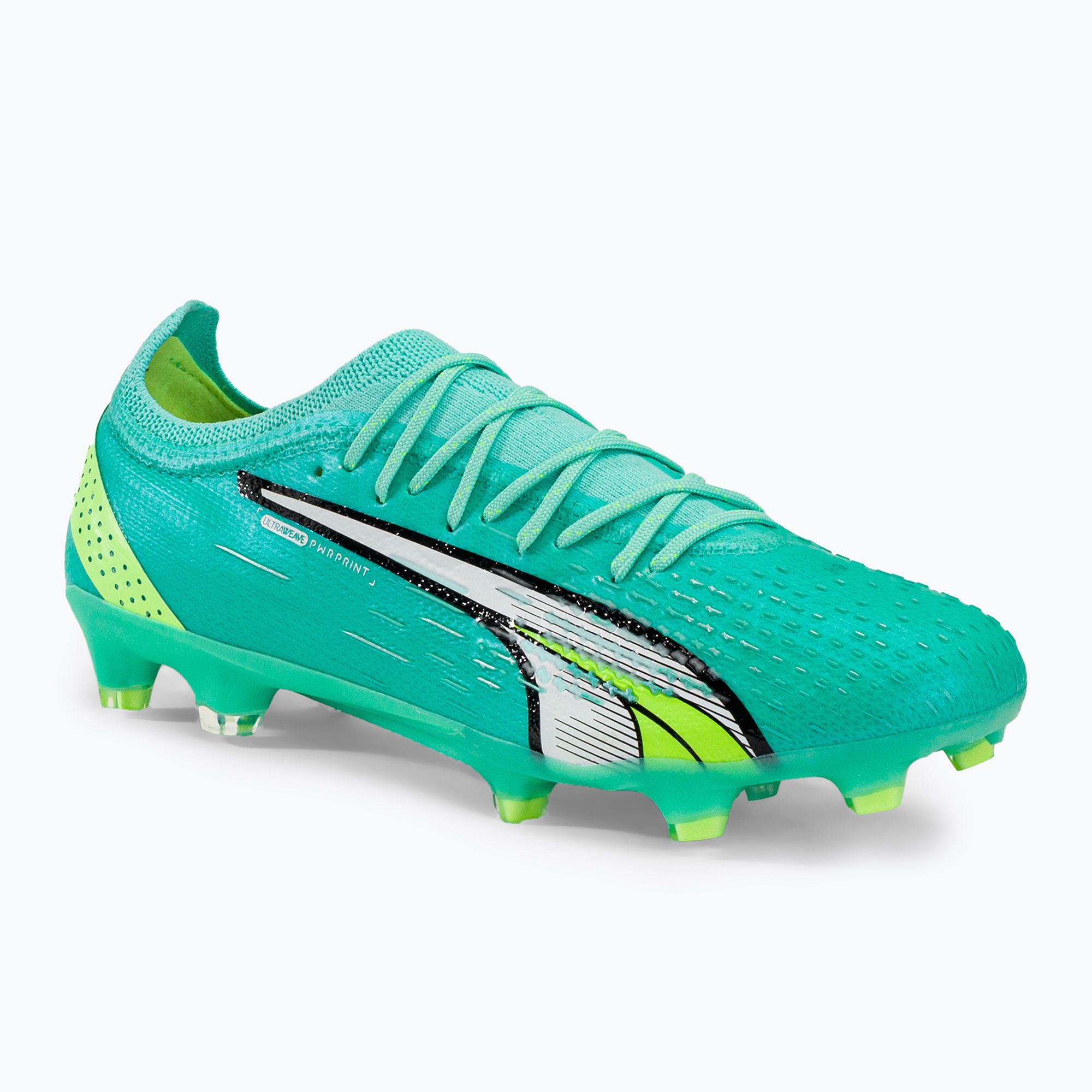 Buty piłkarskie męskie PUMA Ultra Ultimate FG/AG electric peppermint/puma white/fast yellow 