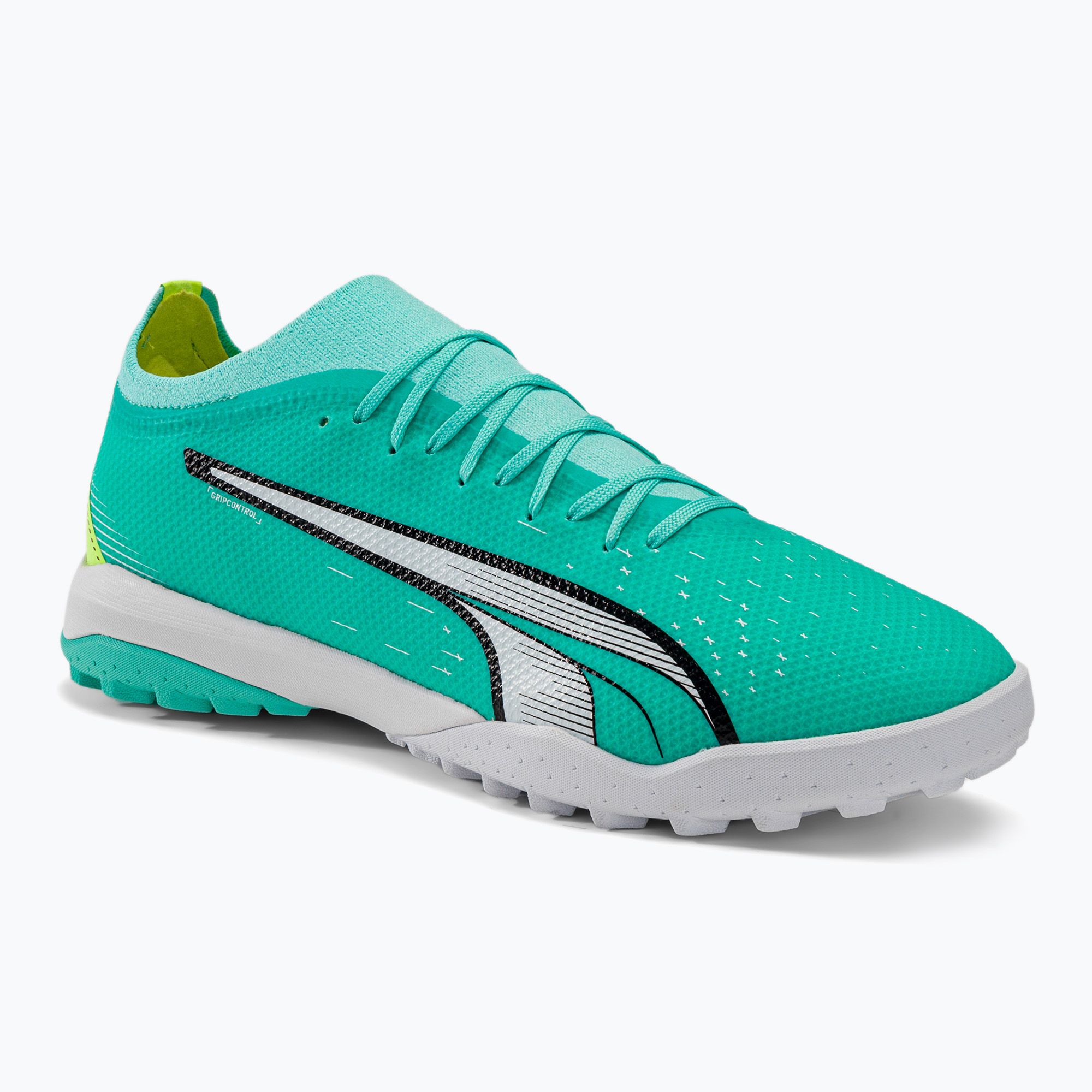 Buty piłkarskie męskie PUMA Ultra Match TT electric peppermint/puma white/fast yellow 