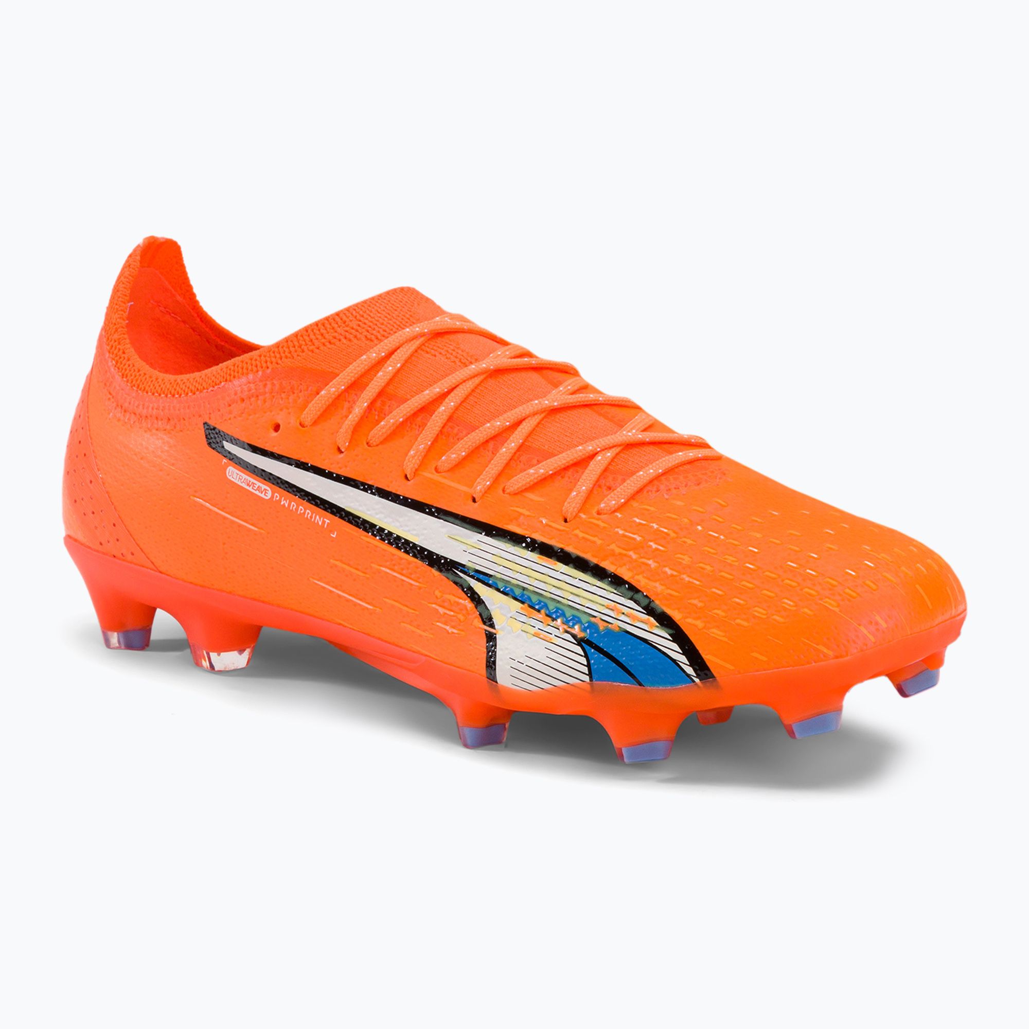 Buty piłkarskie męskie PUMA Ultra Ultimate FG/AG ultra orange/puma white/blue glimmer 