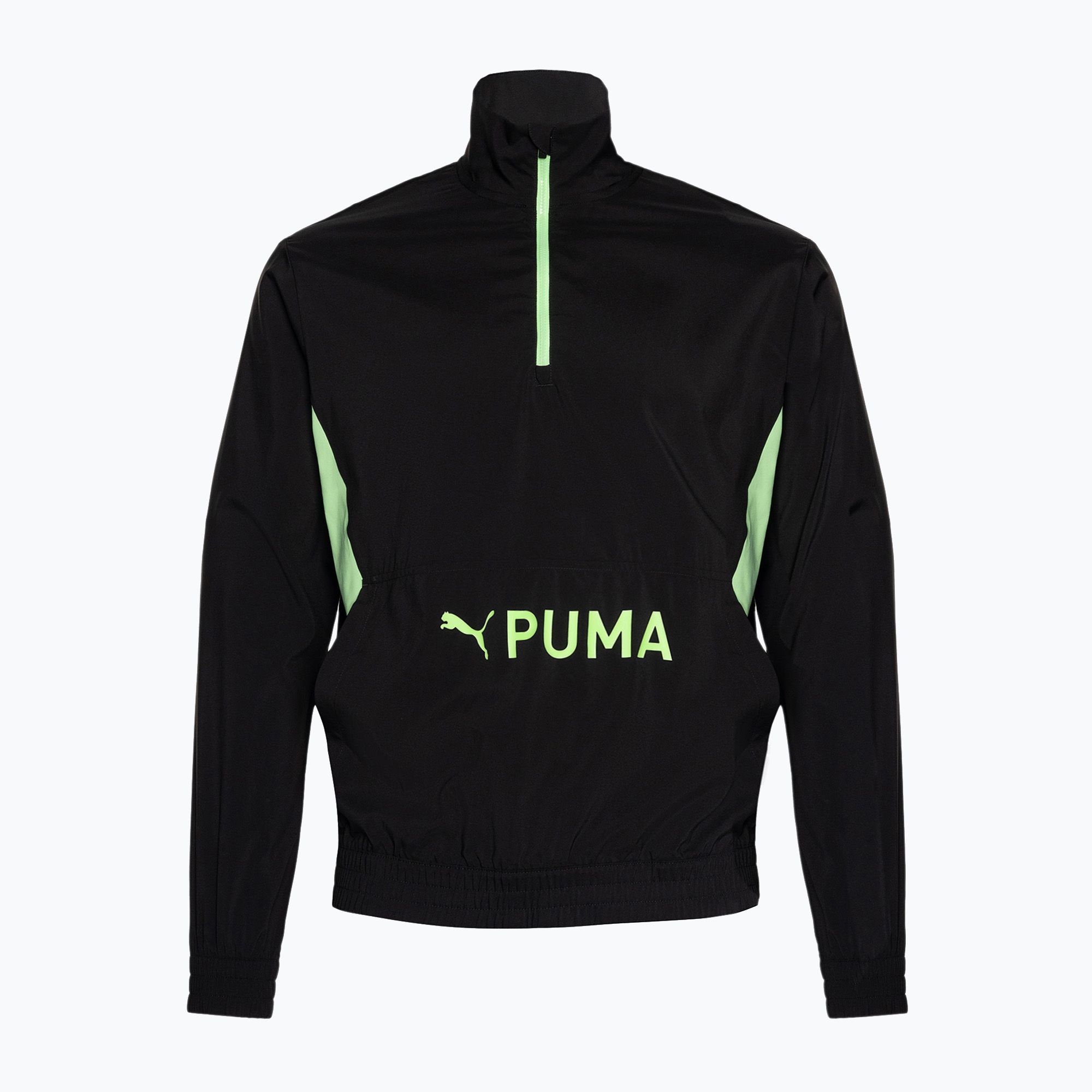 Bluza męska PUMA Fit Heritage Woven 1/2 Zip puma black/fizzy lime 