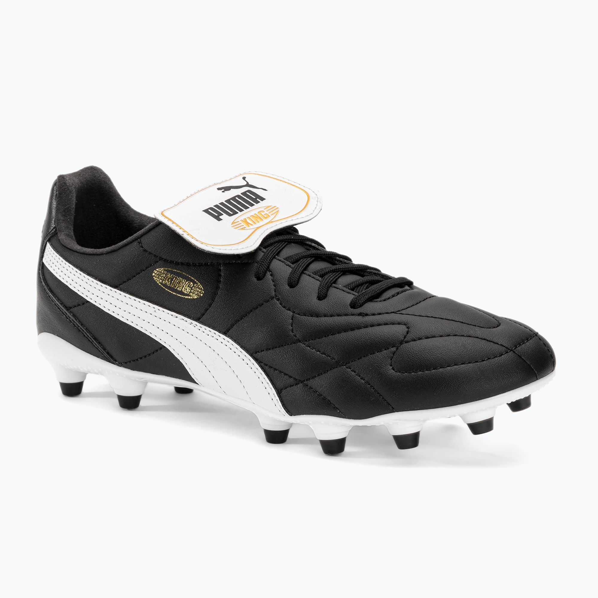Buty piłkarskie męskie PUMA King Top FG/AG puma black/puma white/puma gold 