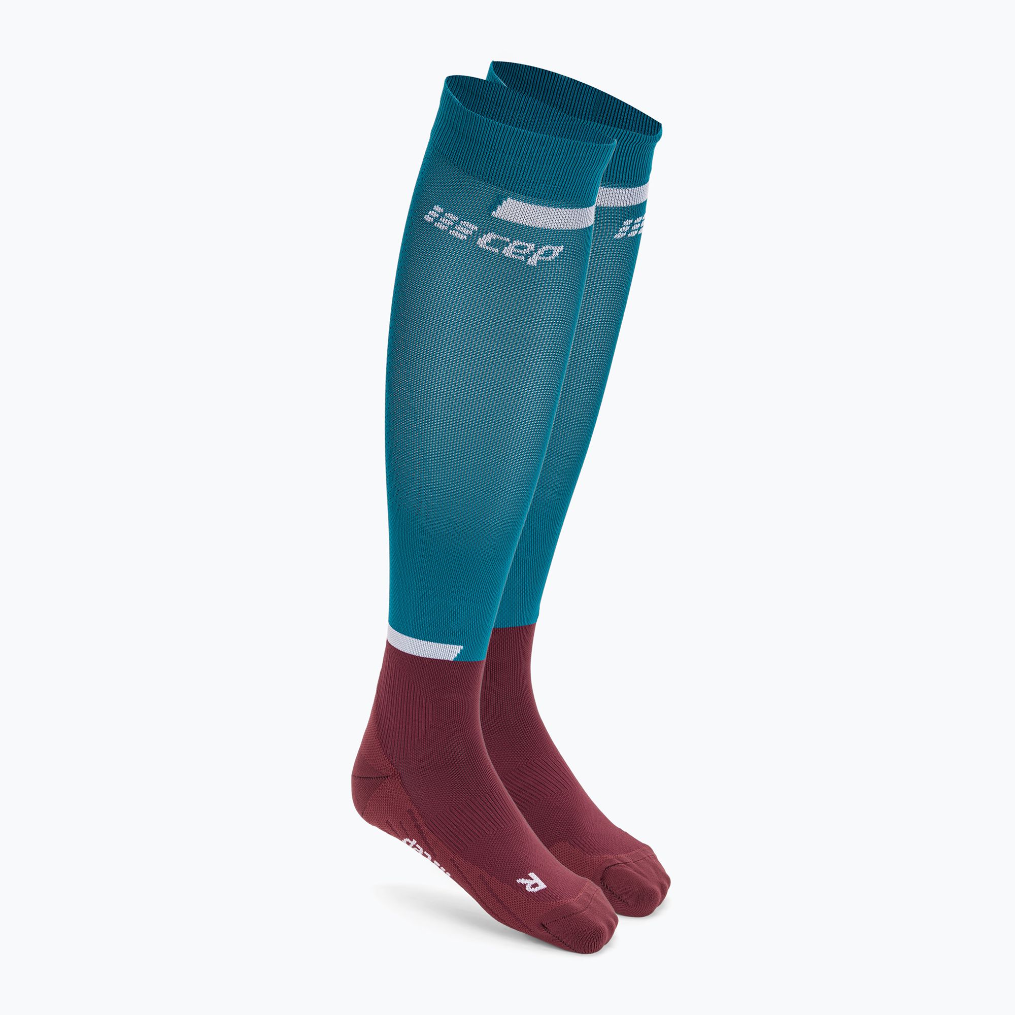 Skarpety kompresyjne męskie CEP Tall 4.0 petrol/dark red 