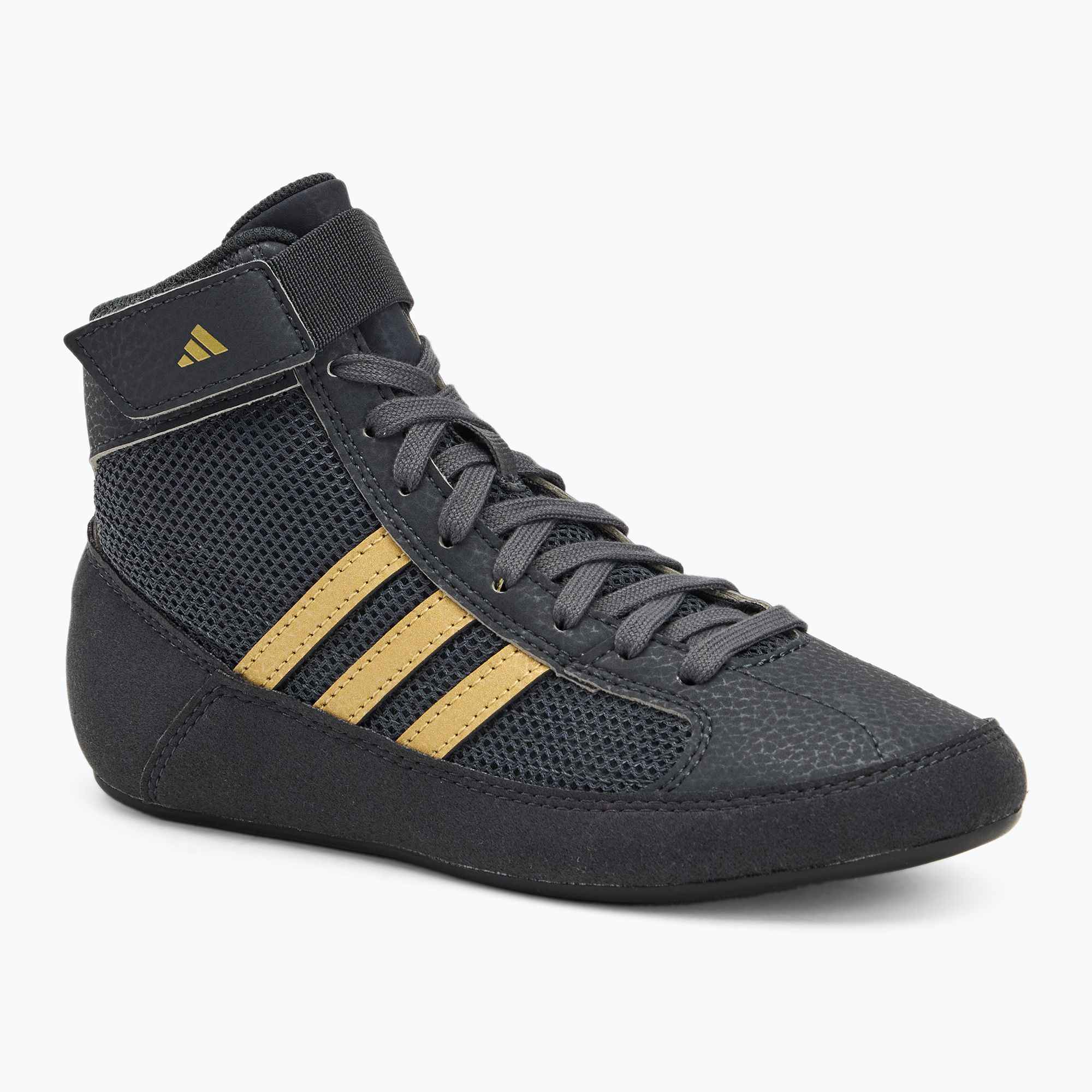 Buty zapaśnicze dziecięce adidas Havoc greay six/ matte gold/ core black 