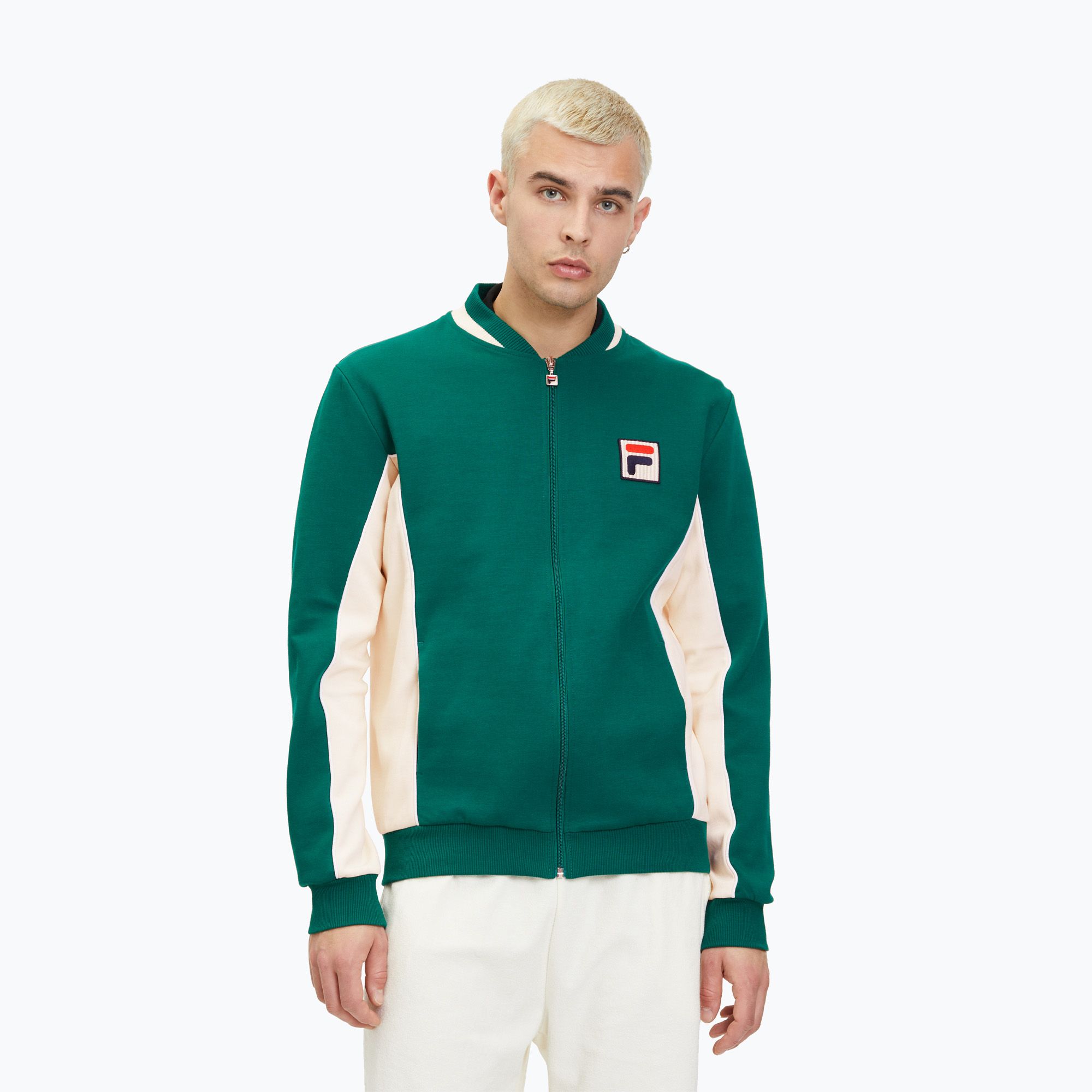 Bluza męska FILA Settanta Track aventurine-anitique white 