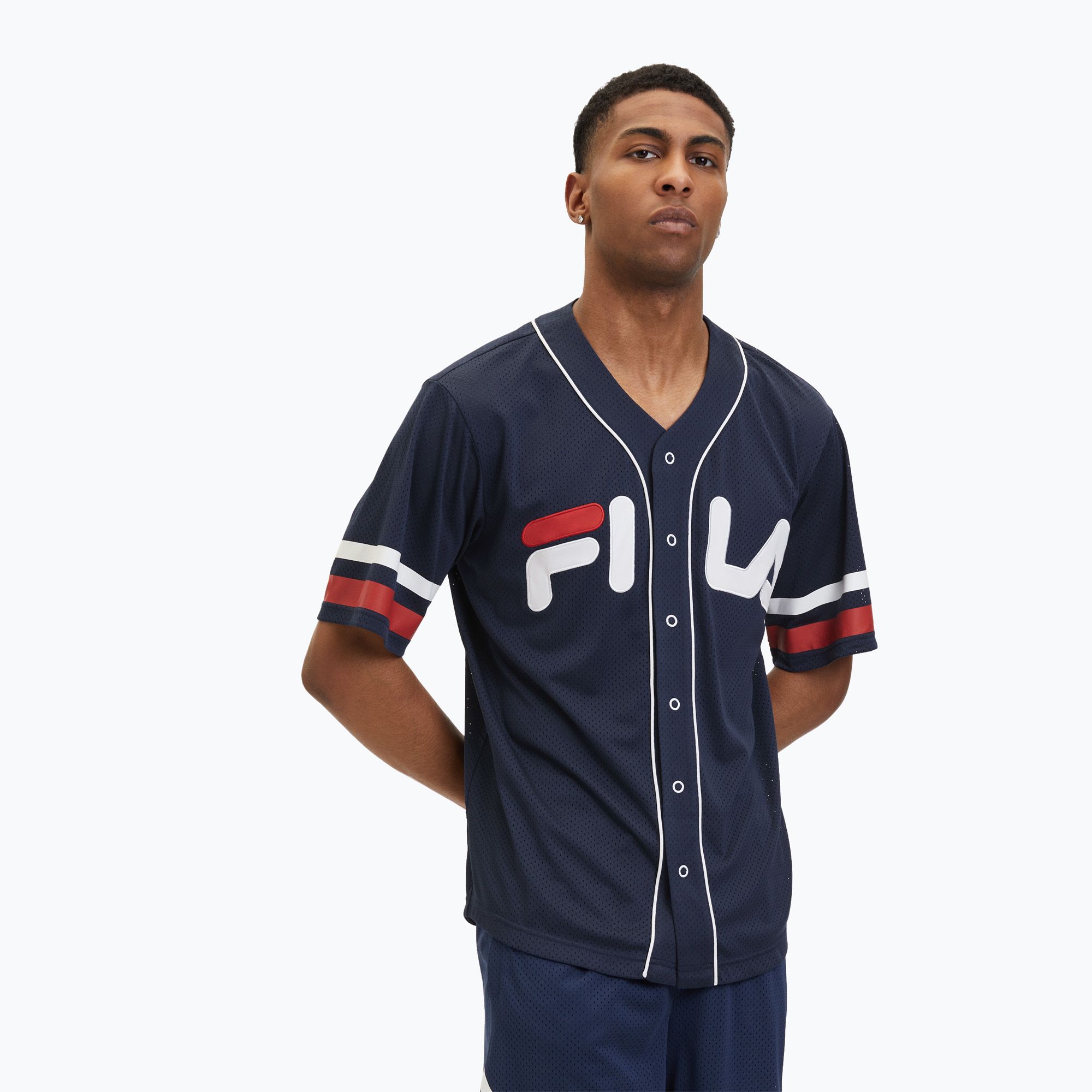 Koszulka męska FILA Lashio Baseball black iris 