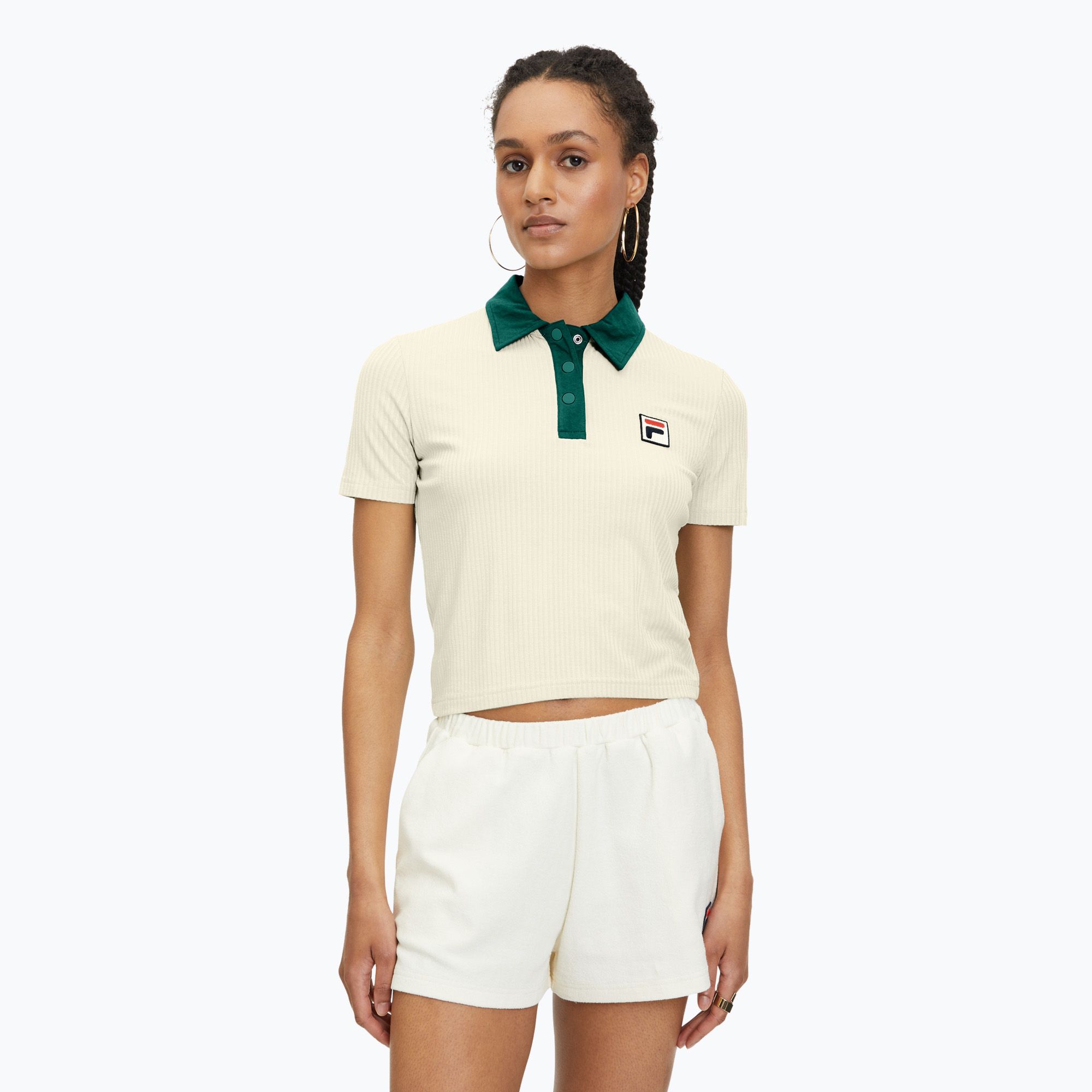 Koszulka polo damska FILA Looknow antique white 