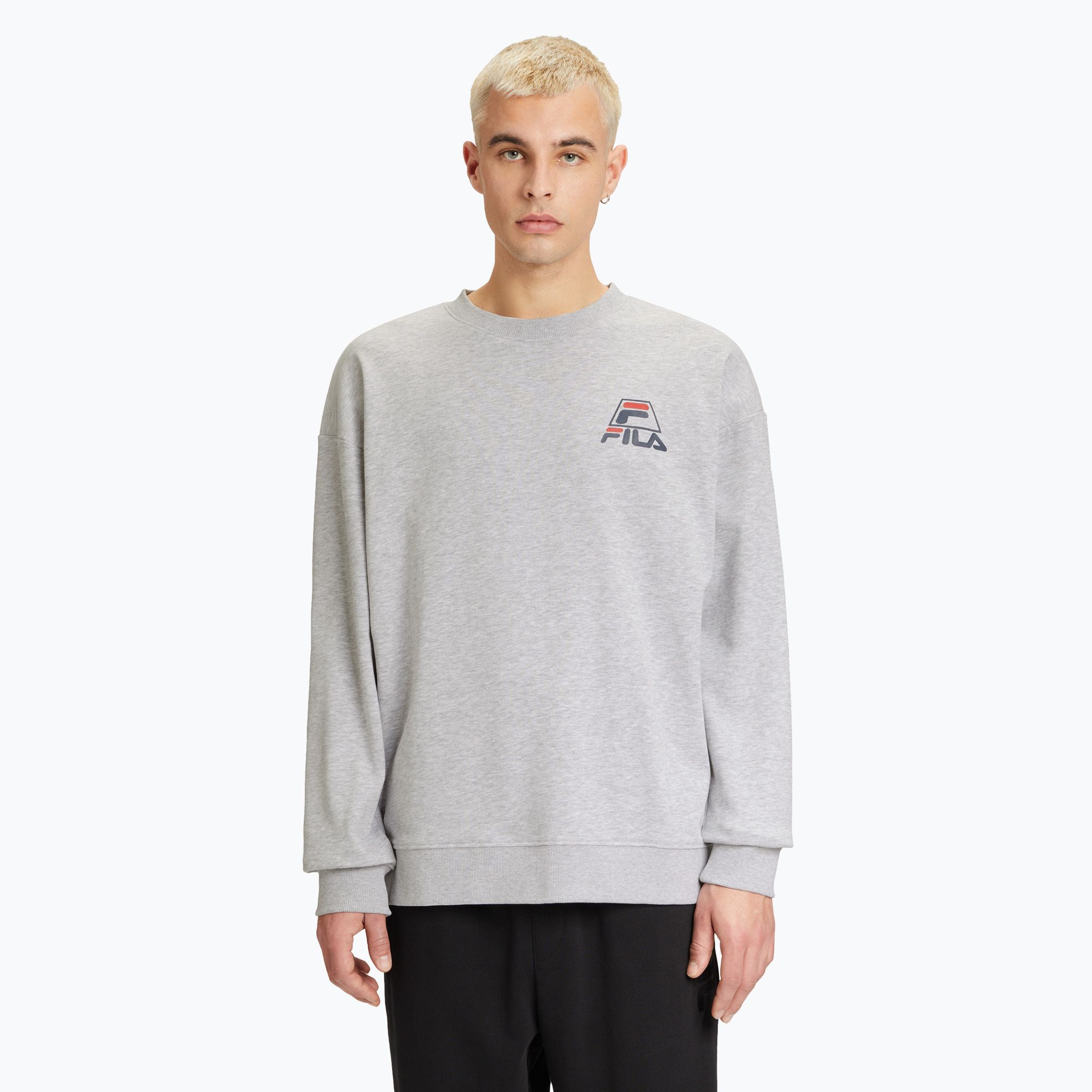 Bluza męska FILA Lahti Crew light grey melange 