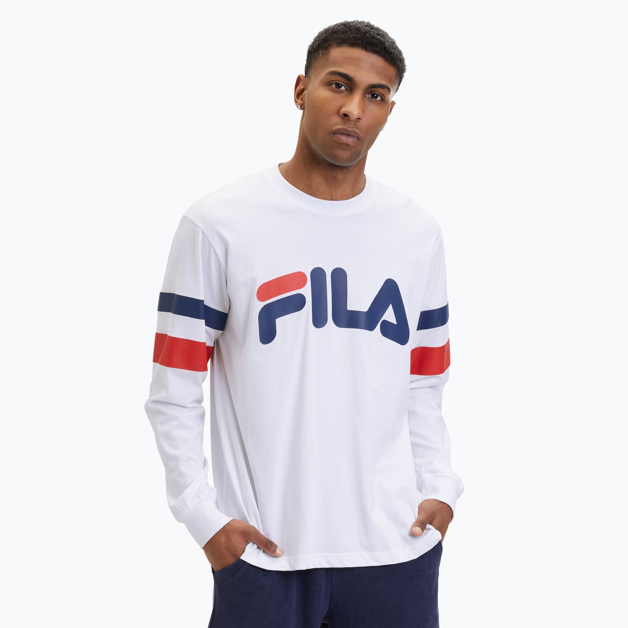 Bluza męska FILA Luohe Oversized Crew bright white 