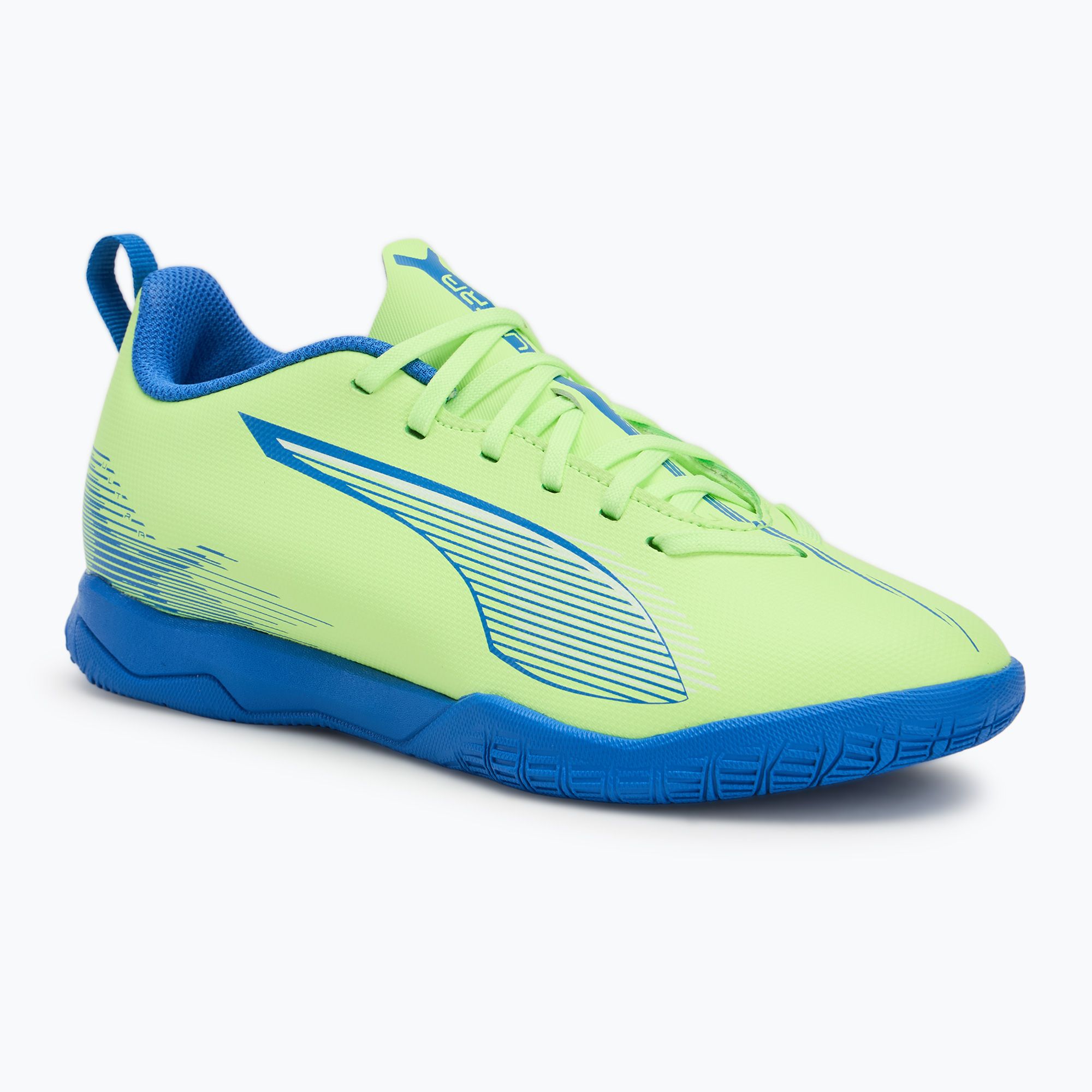 Buty piłkarskie dziecięce PUMA Ultra 5 Play IT Jr fizzy apple/puma white 