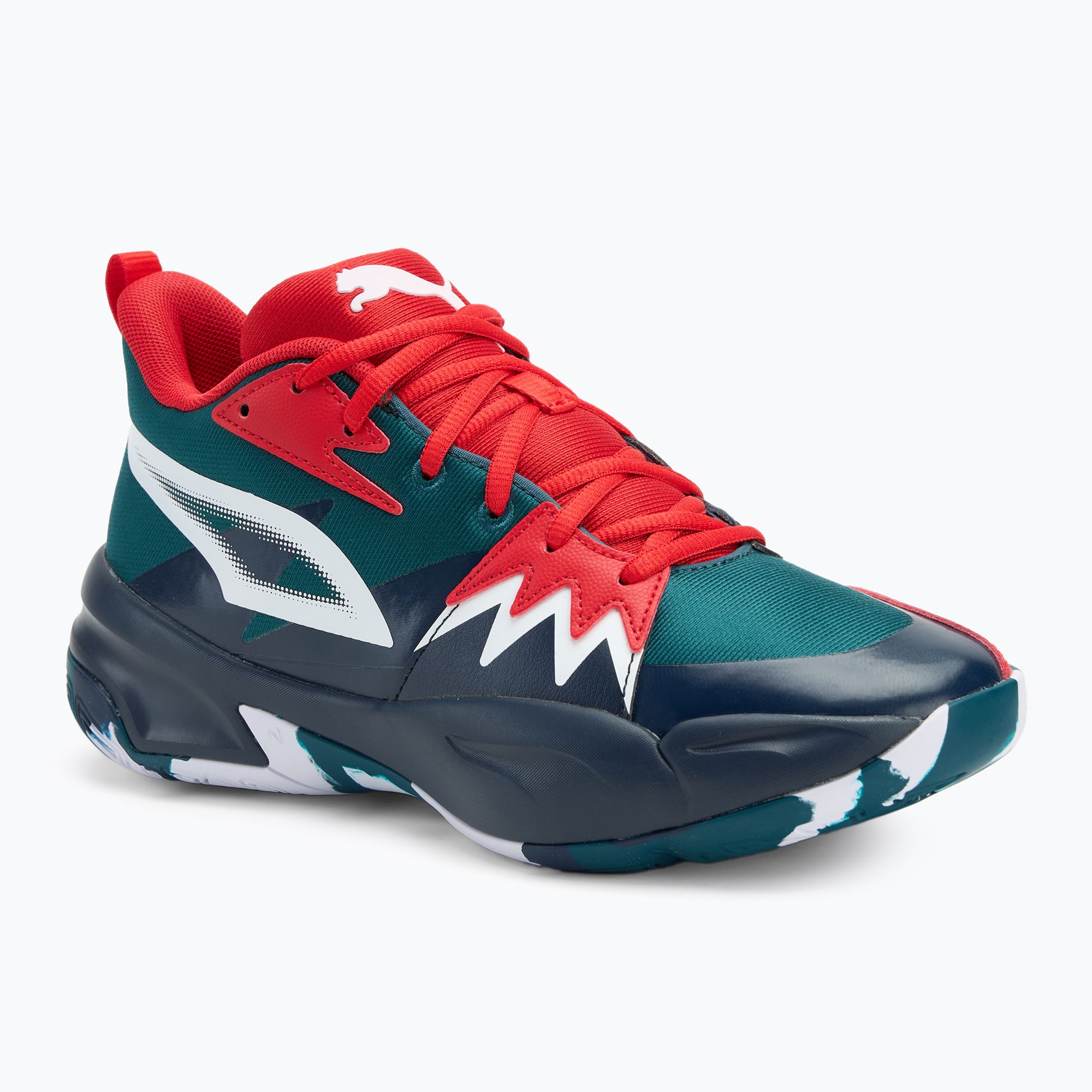 Buty do koszykówki męskie PUMA Genetics club navy/cold green/for all time red 