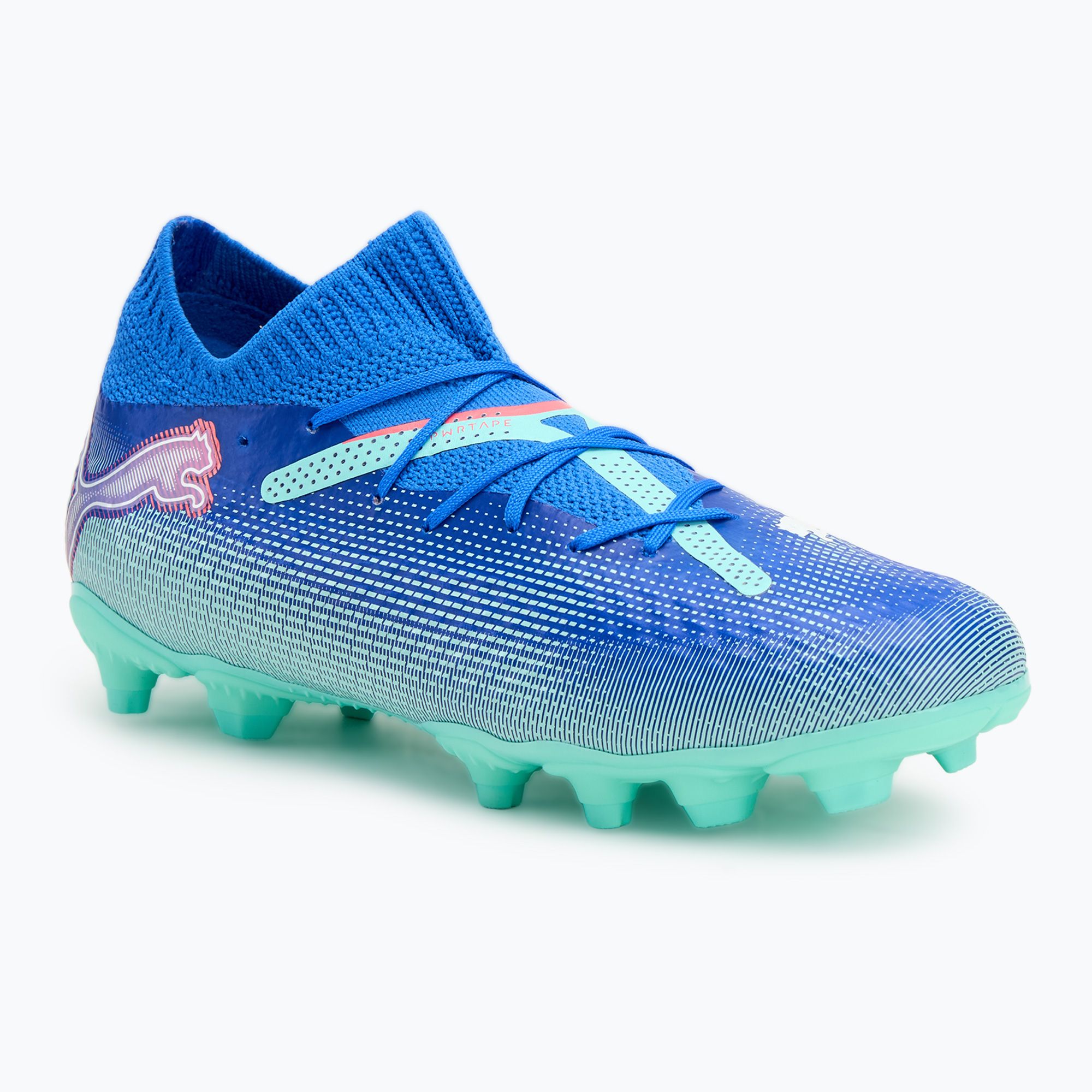 Buty piłkarskie dziecięce PUMA Future 7 Pro FG/AG Jr bluemazing/puma white/electric peppermint 