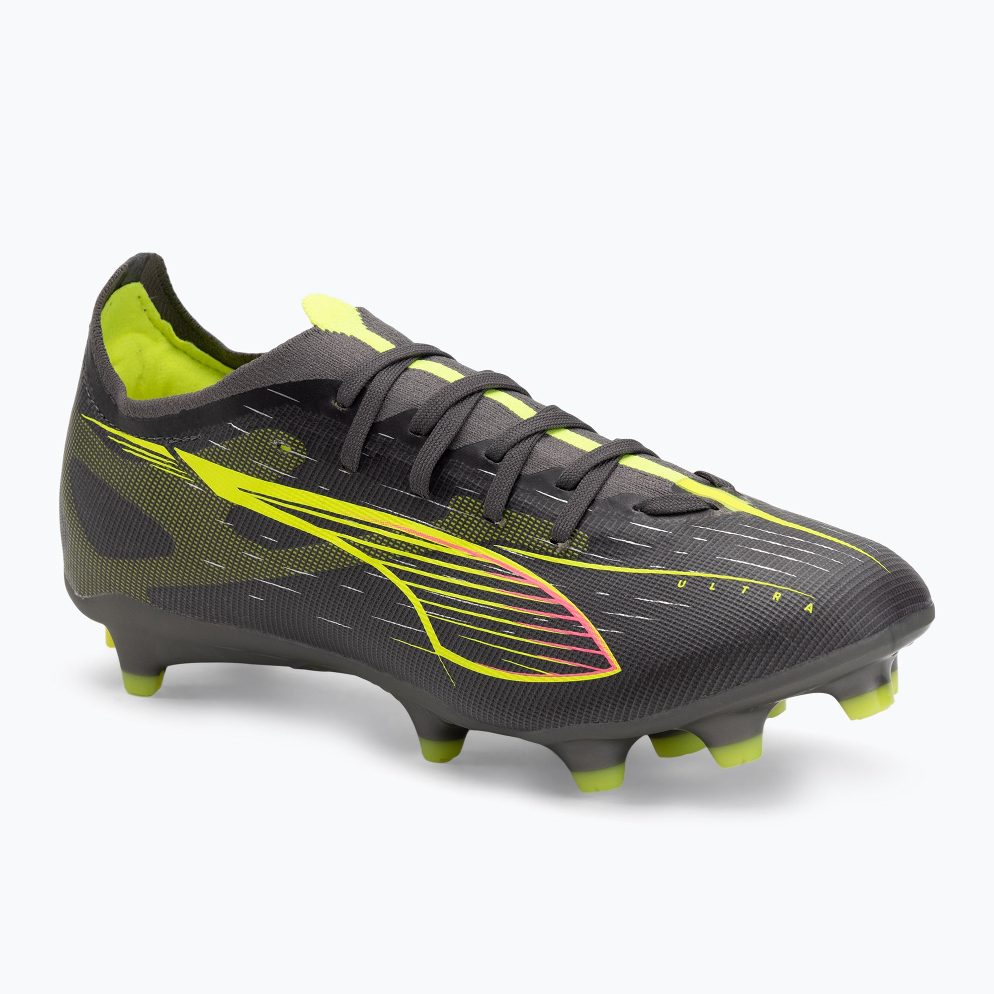 Buty piłkarskie męskie PUMA Ultra 5 Match FG/AG matte aged silver/yellow alert/puma aged silver 
