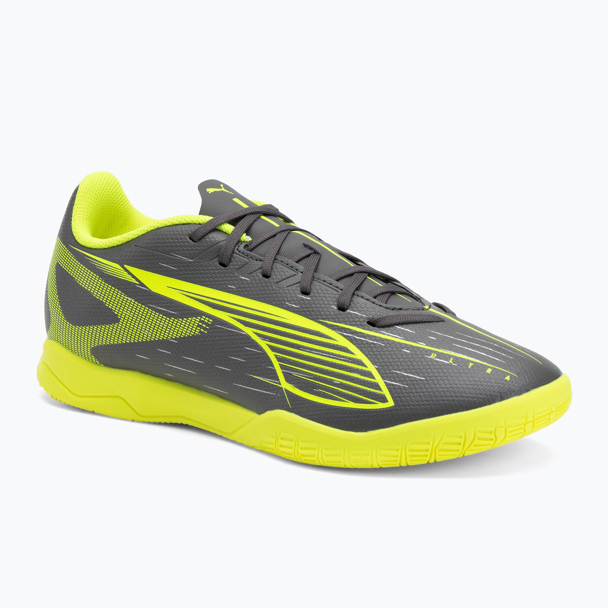 Buty piłkarskie męskie PUMA Ultra 5 Play IT matte aged silver/yellow ...