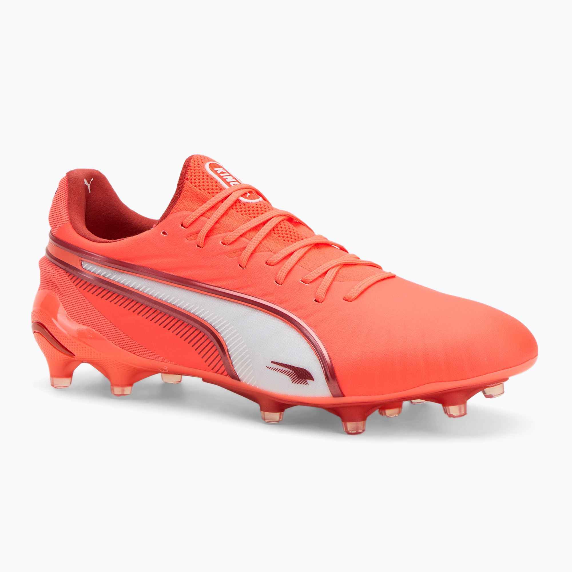 Buty piłkarskie męskie PUMA King Ultimate FG/AG glowing red/puma white/red fire 