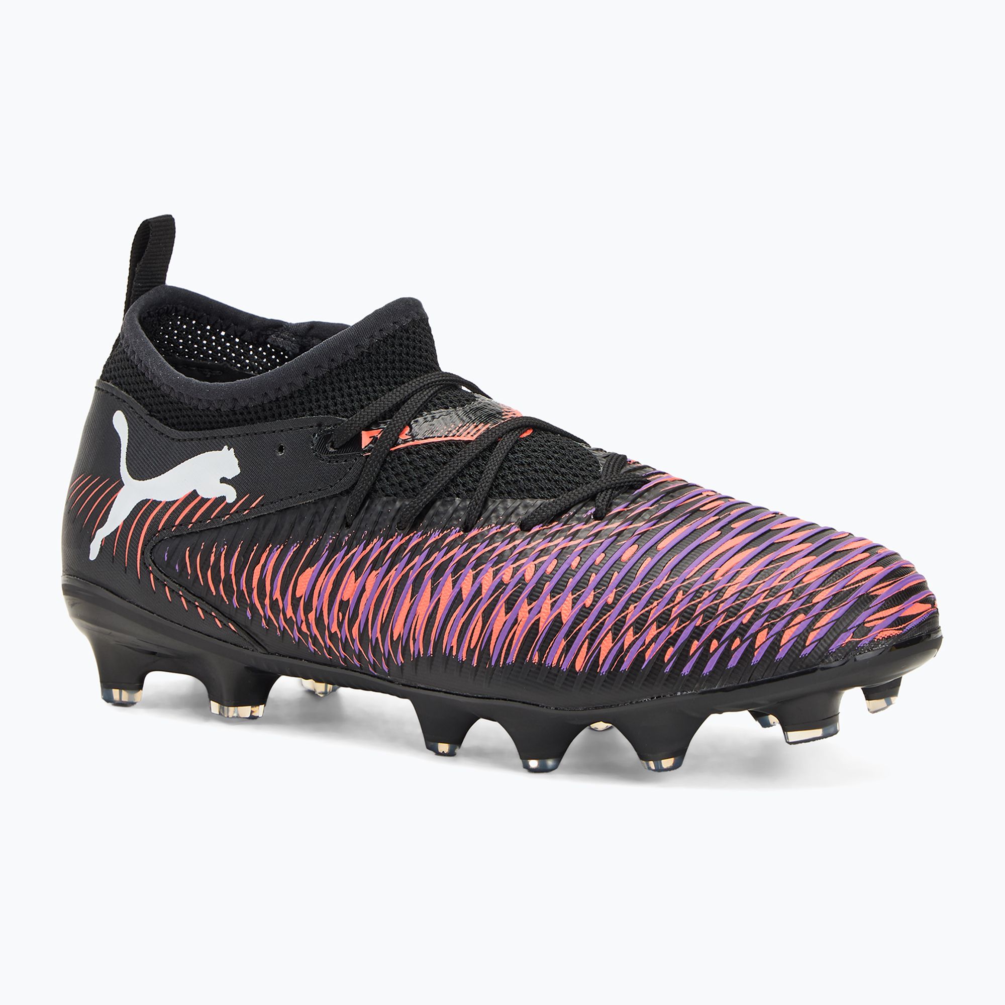 Buty piłkarskie dziecięce PUMA Future 8 Match FG/AG puma black/ puma white/ glowing red 