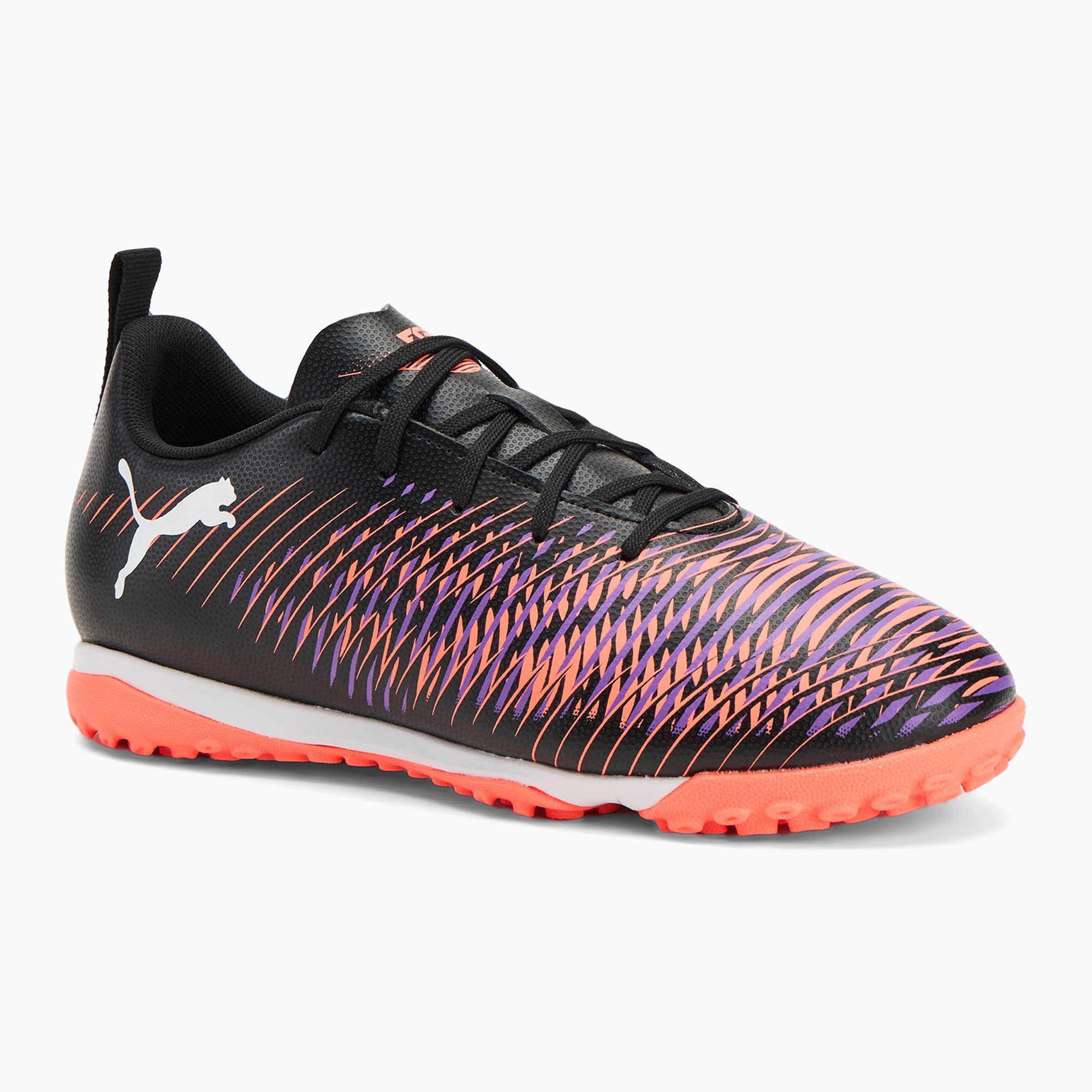 Buty piłkarskie dziecięce PUMA Future 8 Play TT + Mid puma black/ puma white/ glowing red 