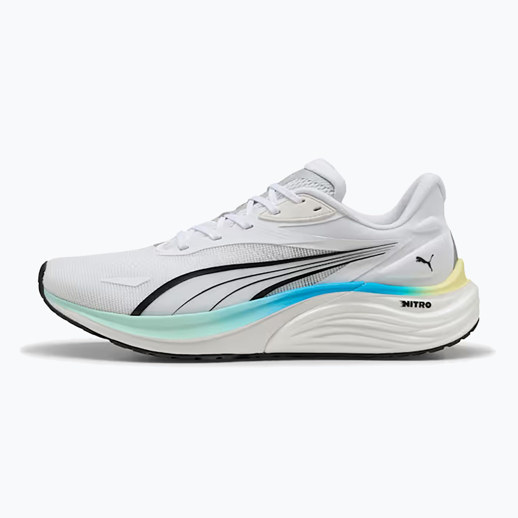 Buty do biegania męskie PUMA Electrify Nitro 4 puma white/mint melt/speed blue 