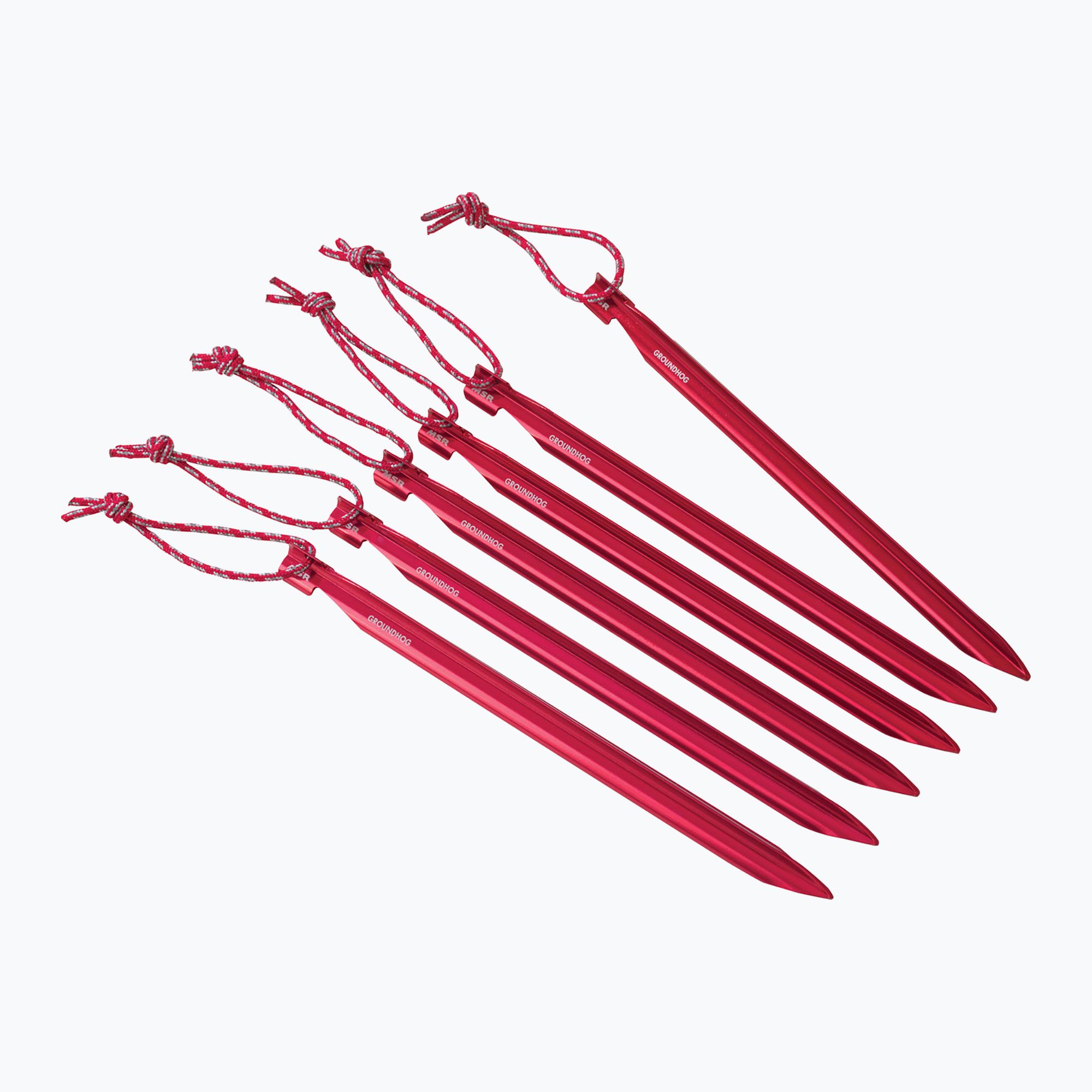 Śledzie do namiotu MSR Groundhog Stake 6 szt. red 