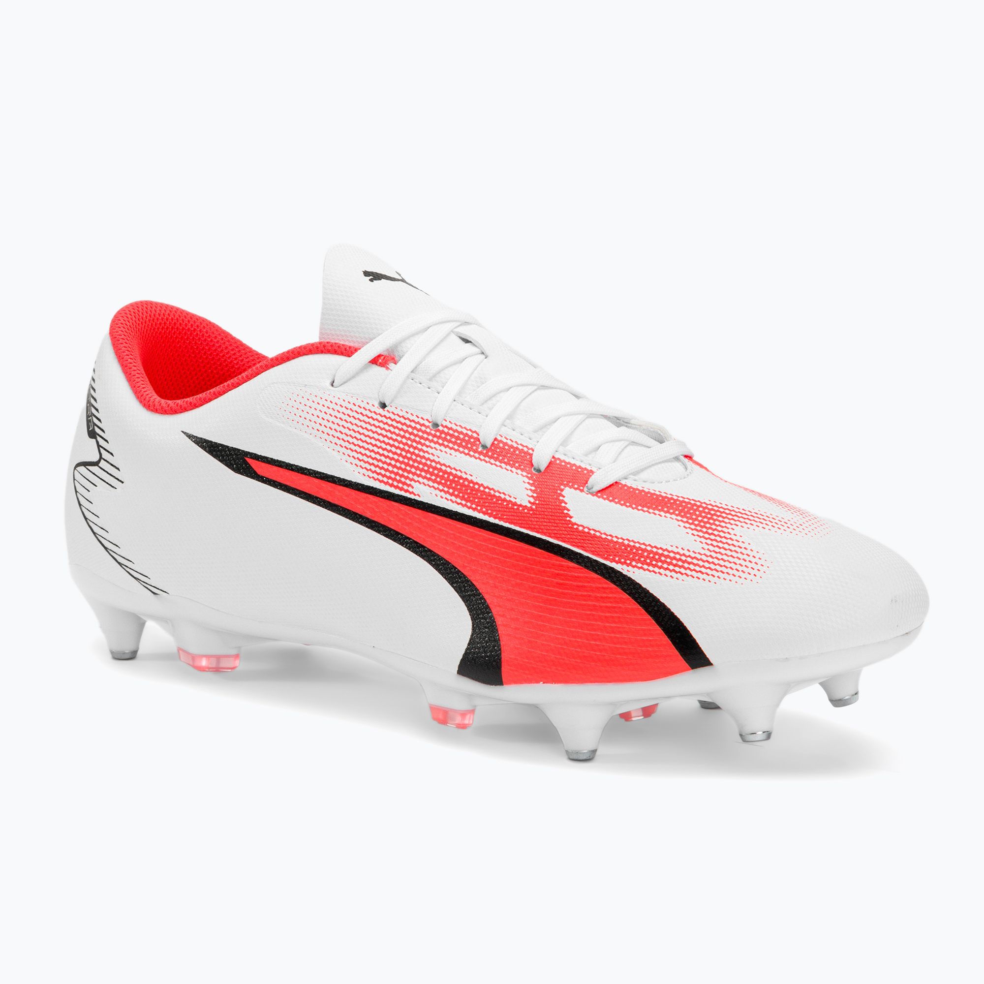 Buty piłkarskie męskie PUMA Ultra Play MXSG puma white/puma black/fire orchid 