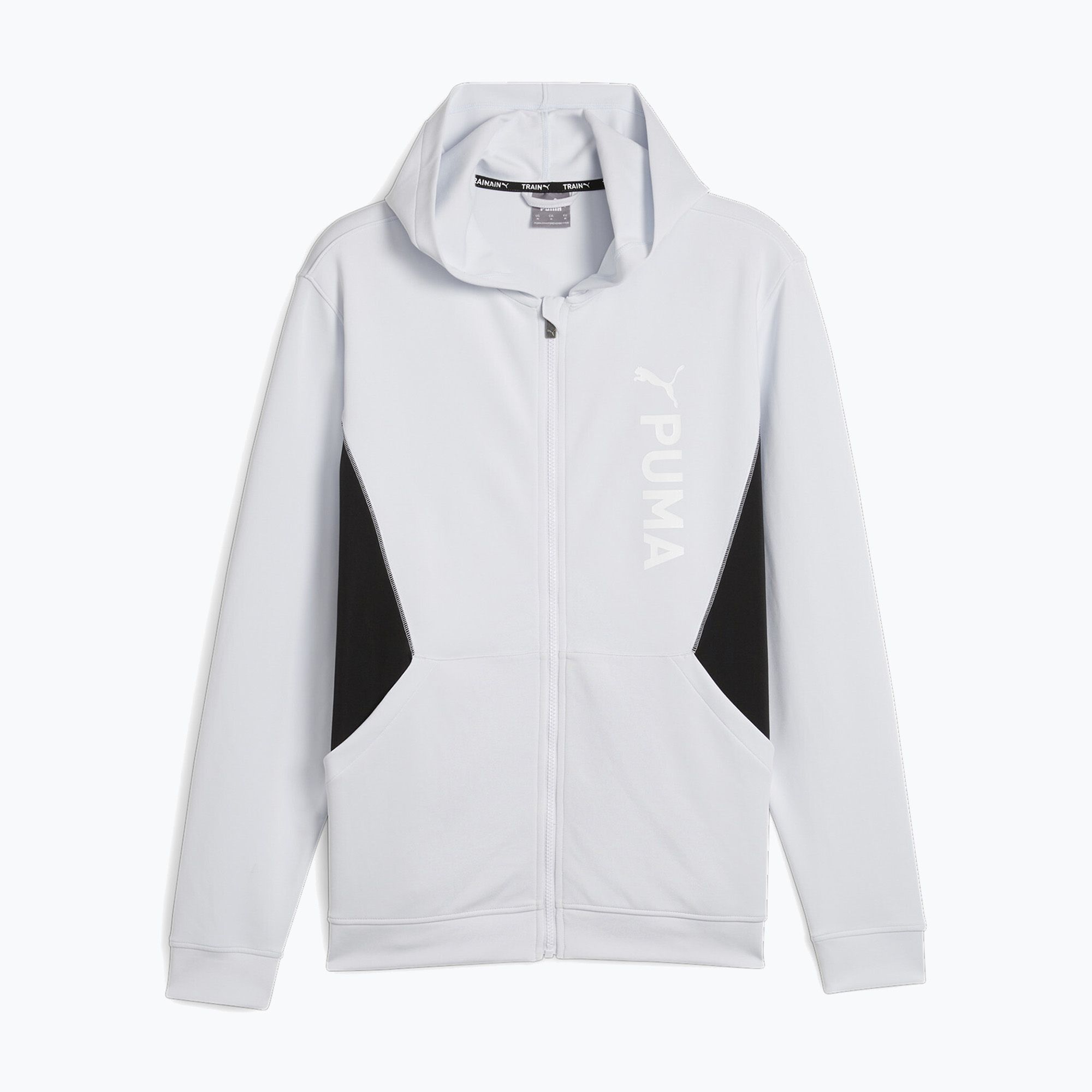 Bluza męska PUMA Fit Double Knit FZ Hoodie silver mist 