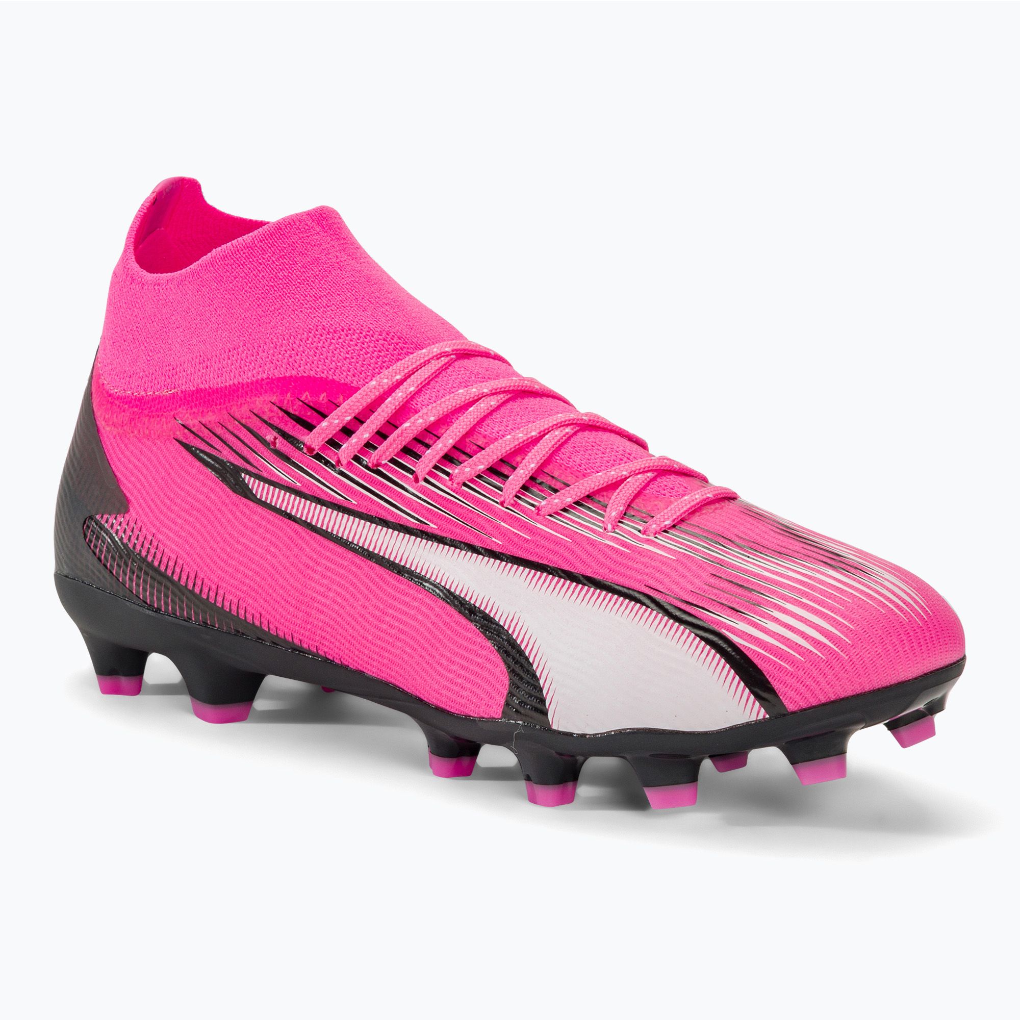 Buty piłkarskie dziecięce PUMA Ultra Pro FG/AG Jr poison pink/puma white/puma black 