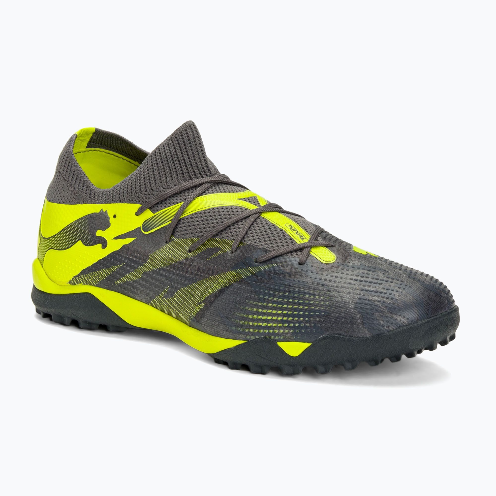 Buty piłkarskie PUMA Future 7 Match Rush TT strong gray/cool dark gray/electric lime 