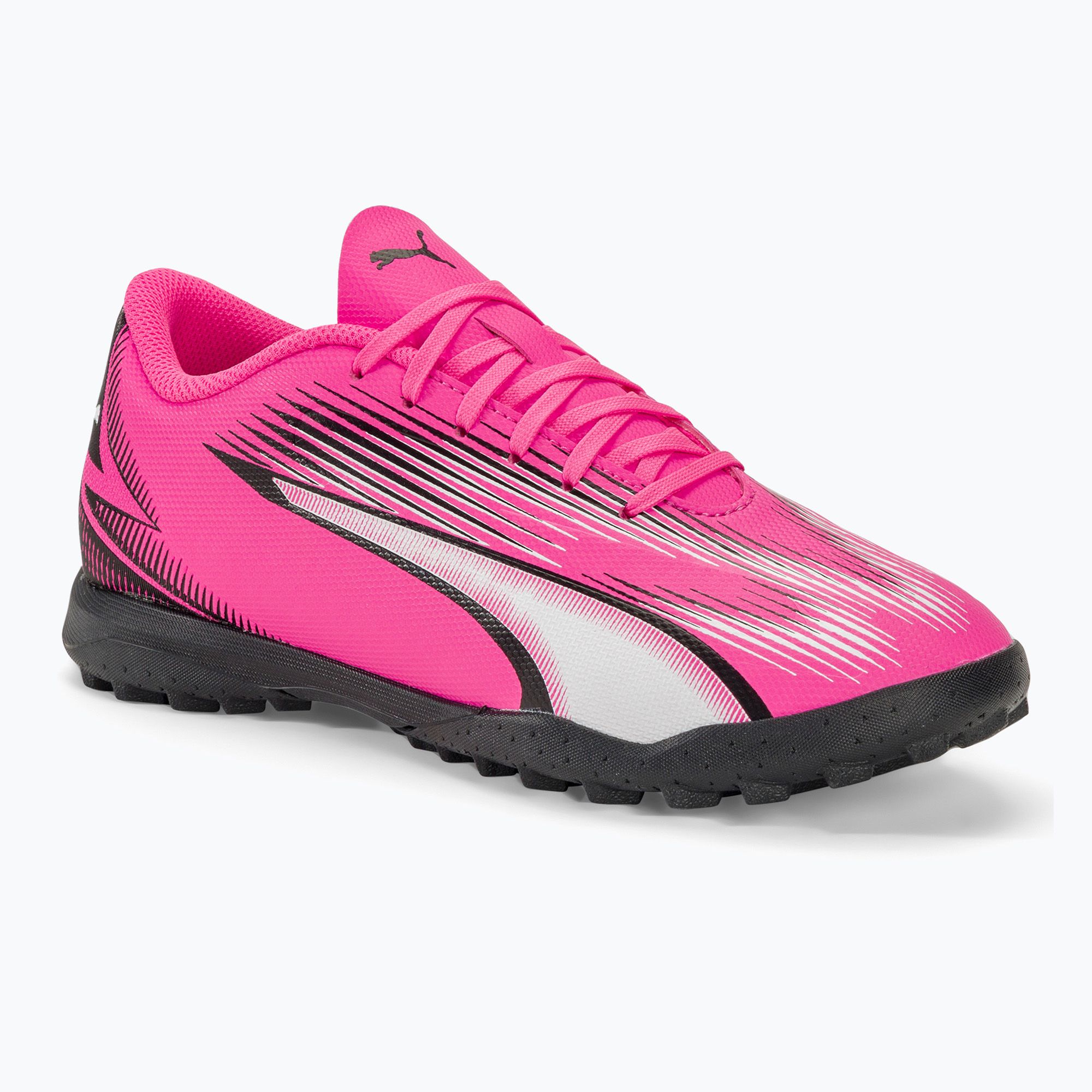 Buty piłkarskie dziecięce PUMA Ultra Play TT Jr poison pink/puma white/puma black 