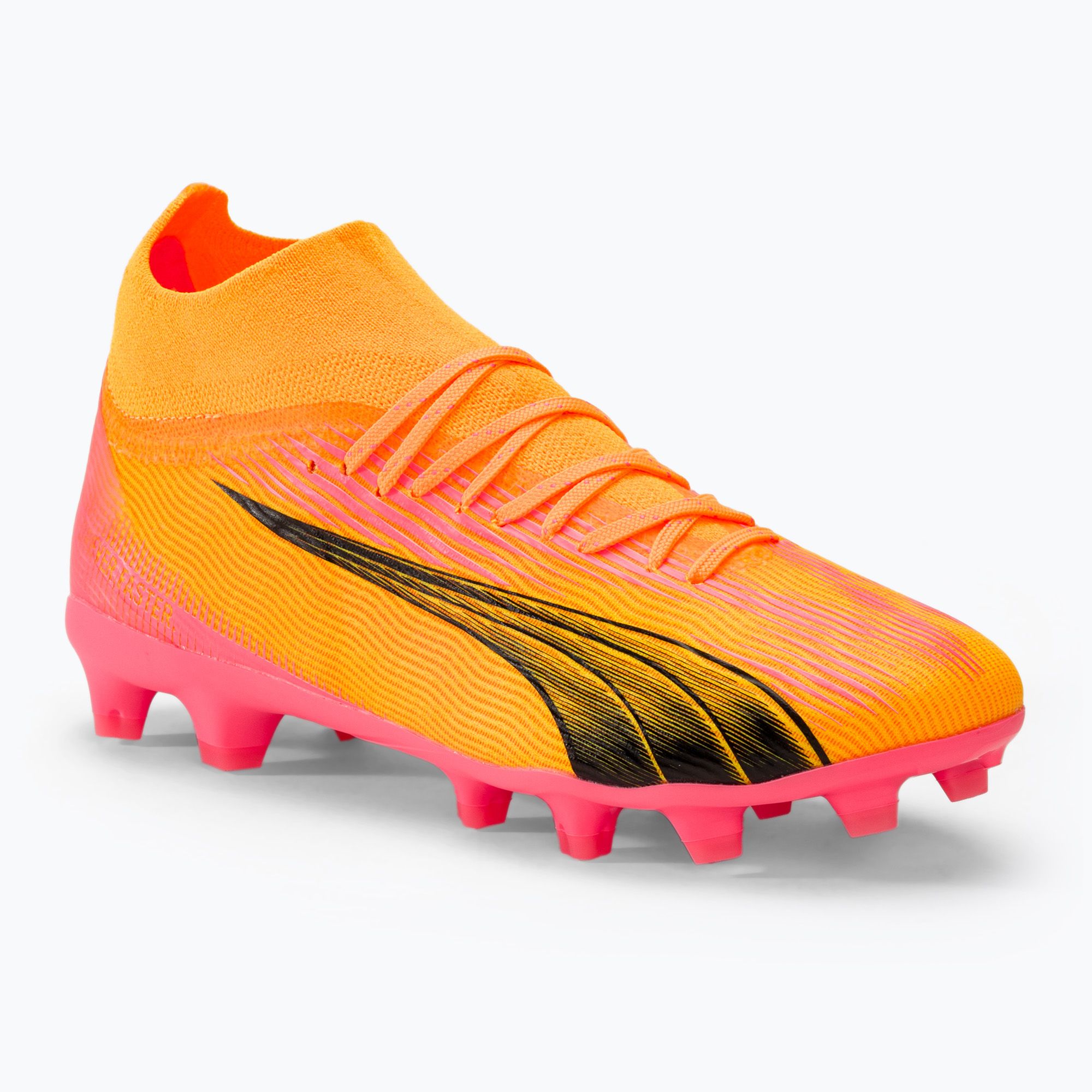 Buty piłkarskie dziecięce PUMA Ultra Pro FG/AG Jr sunset glow/puma black/sun stream 