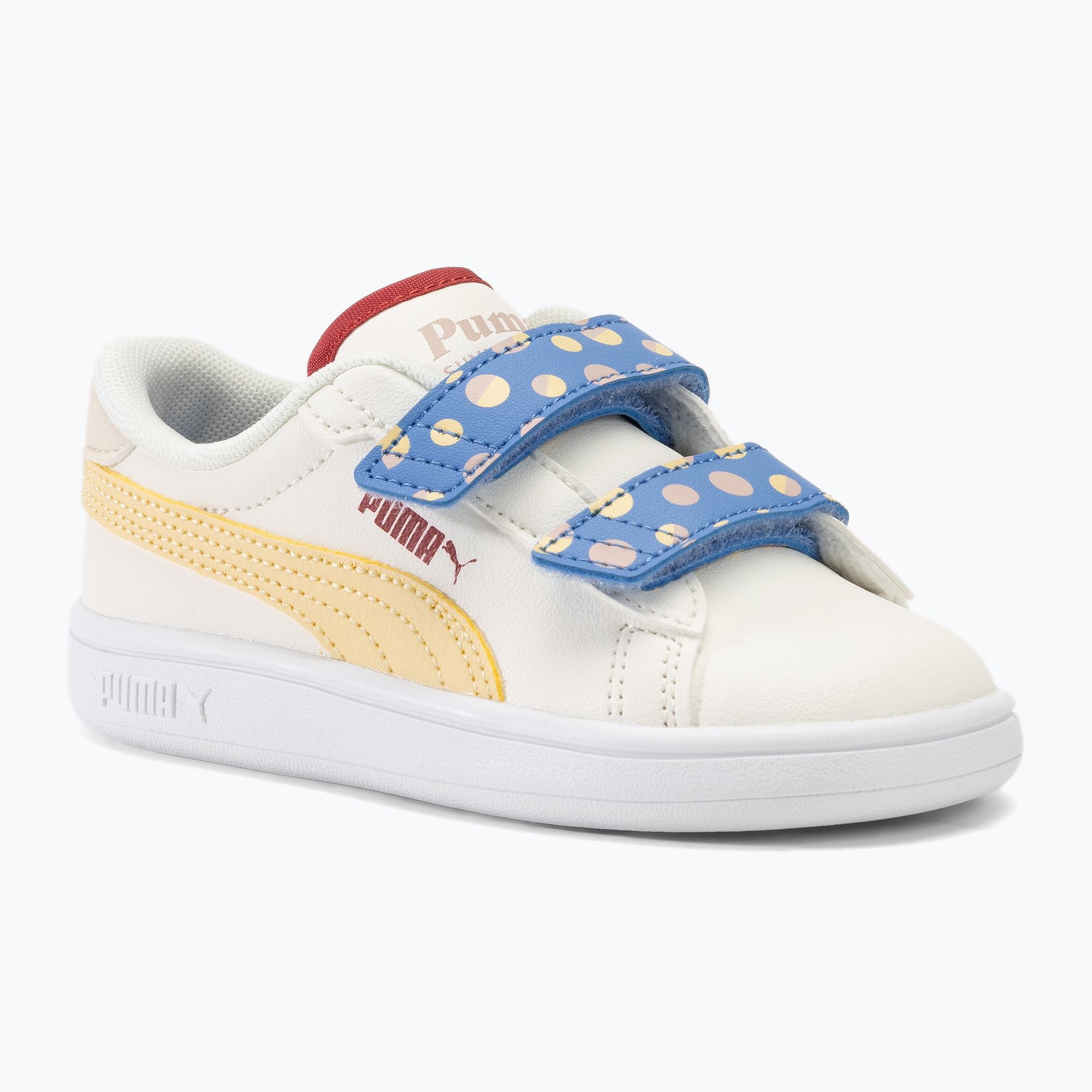 Buty dziecięce PUMA Smash 3.0 Summer Camp V Inf warm white/chamomile/puma white 