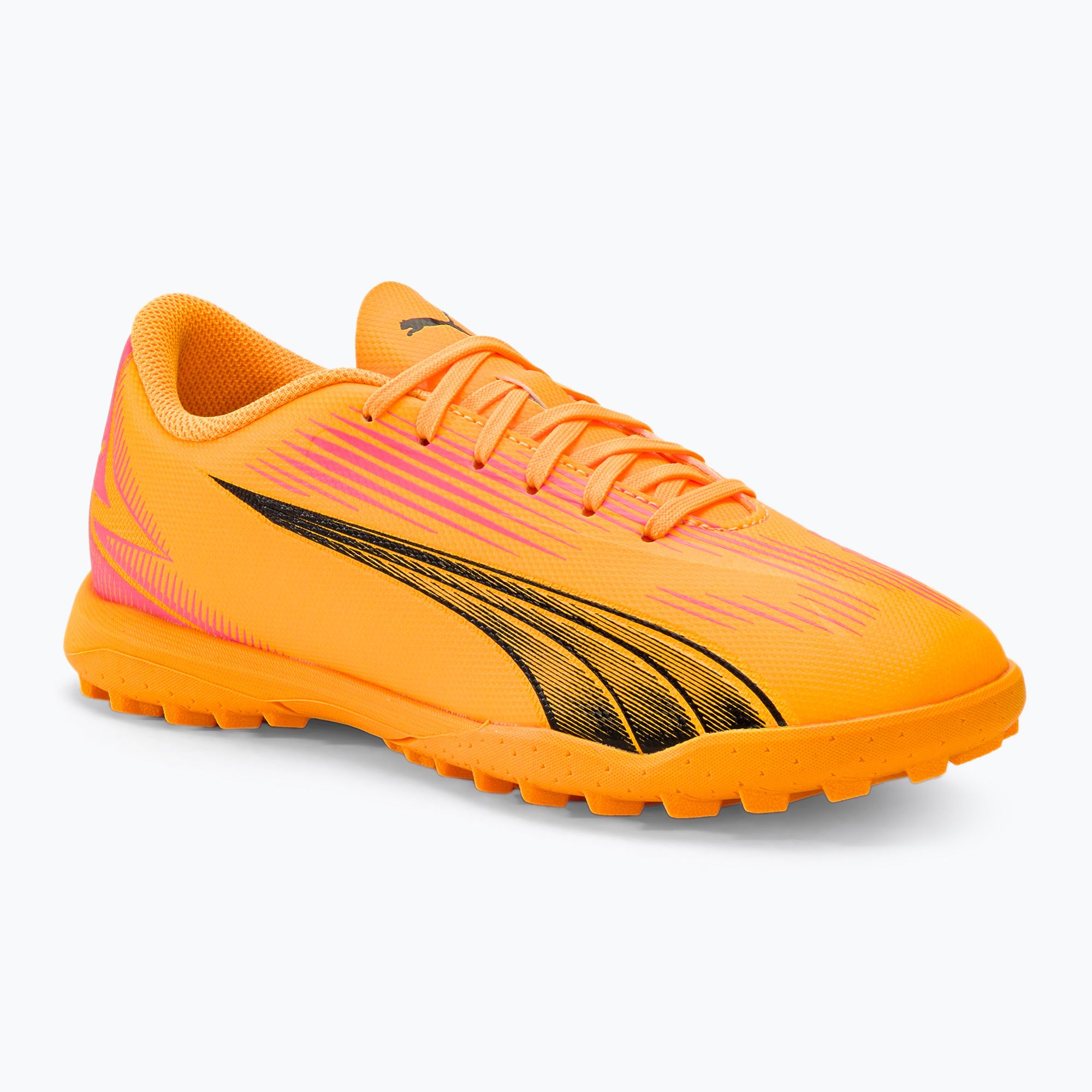 Buty piłkarskie dziecięce PUMA Ultra Play TT Jr sunset glow/puma black/sun stream 
