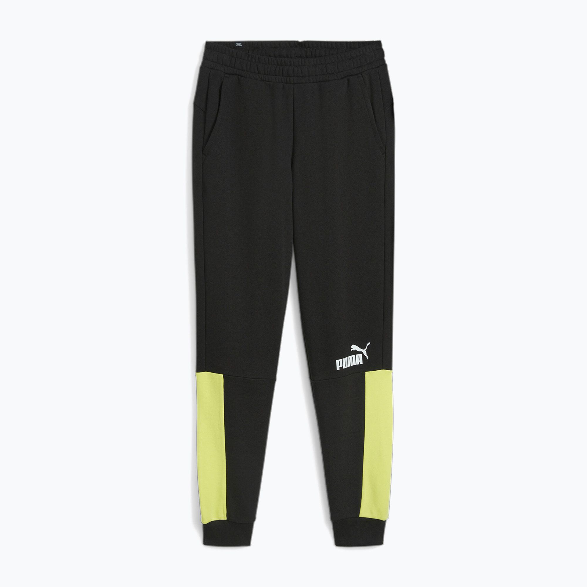 Spodnie męskie PUMA ESS+ Block Sweatpants TR puma black/lime sheen 