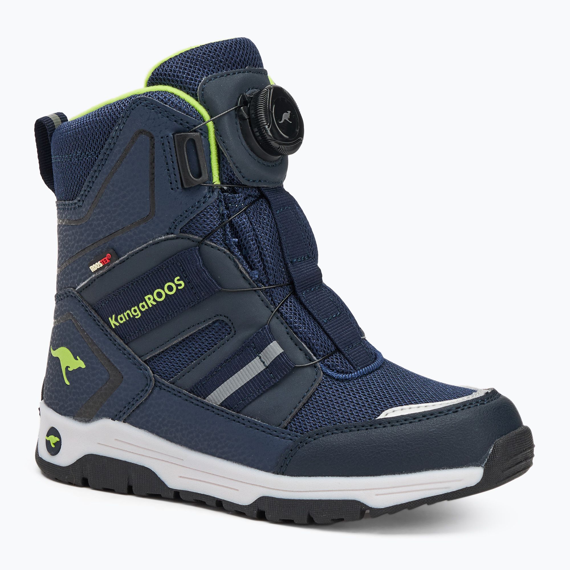 Śniegowce dziecięce KangaROOS K-MJ Hunter RTX FX dark navy/lime 